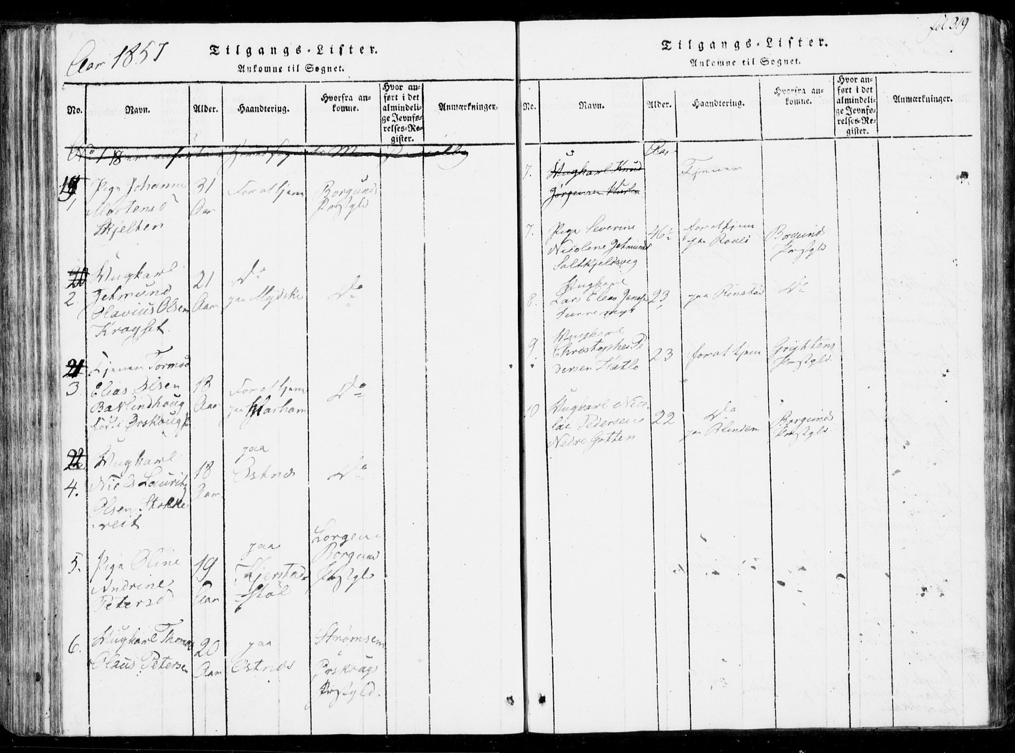 Ministerialprotokoller, klokkerbøker og fødselsregistre - Møre og Romsdal, AV/SAT-A-1454/537/L0517: Parish register (official) no. 537A01, 1818-1862, p. 319