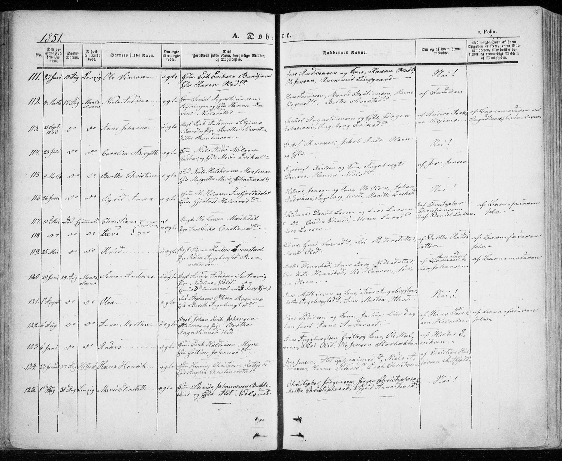Lenvik sokneprestembete, SATØ/S-1310/H/Ha/Haa/L0006kirke: Parish register (official) no. 6, 1845-1854, p. 96
