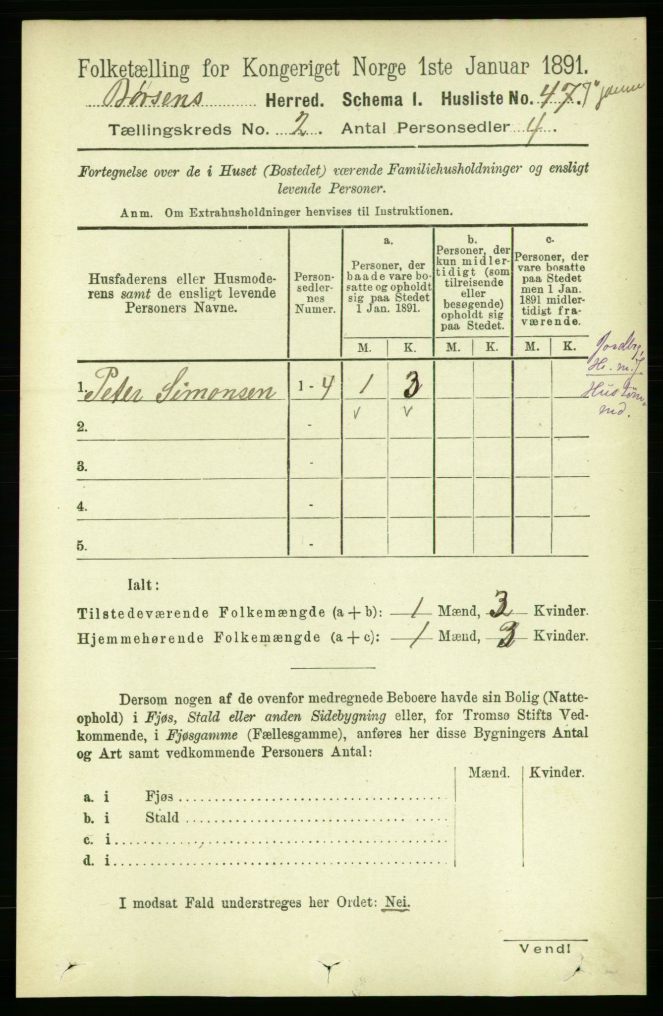 RA, 1891 census for 1658 Børsa, 1891, p. 501