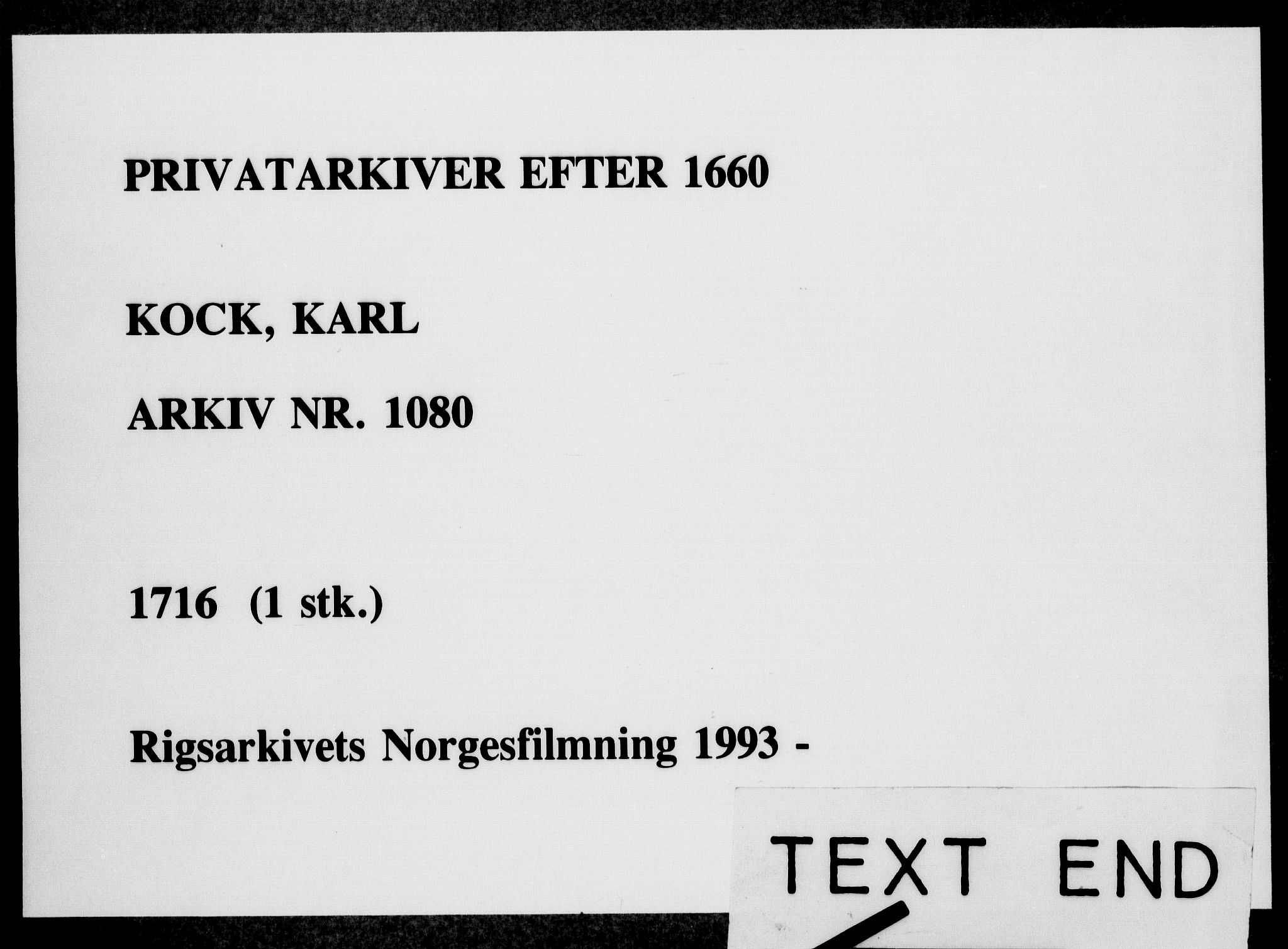 Fra DRA 1996, Privatarkiver etter 1660, AV/RA-EA-5941/F/L0001: Privatarkiver etter 1660, 1669-1740, p. 67