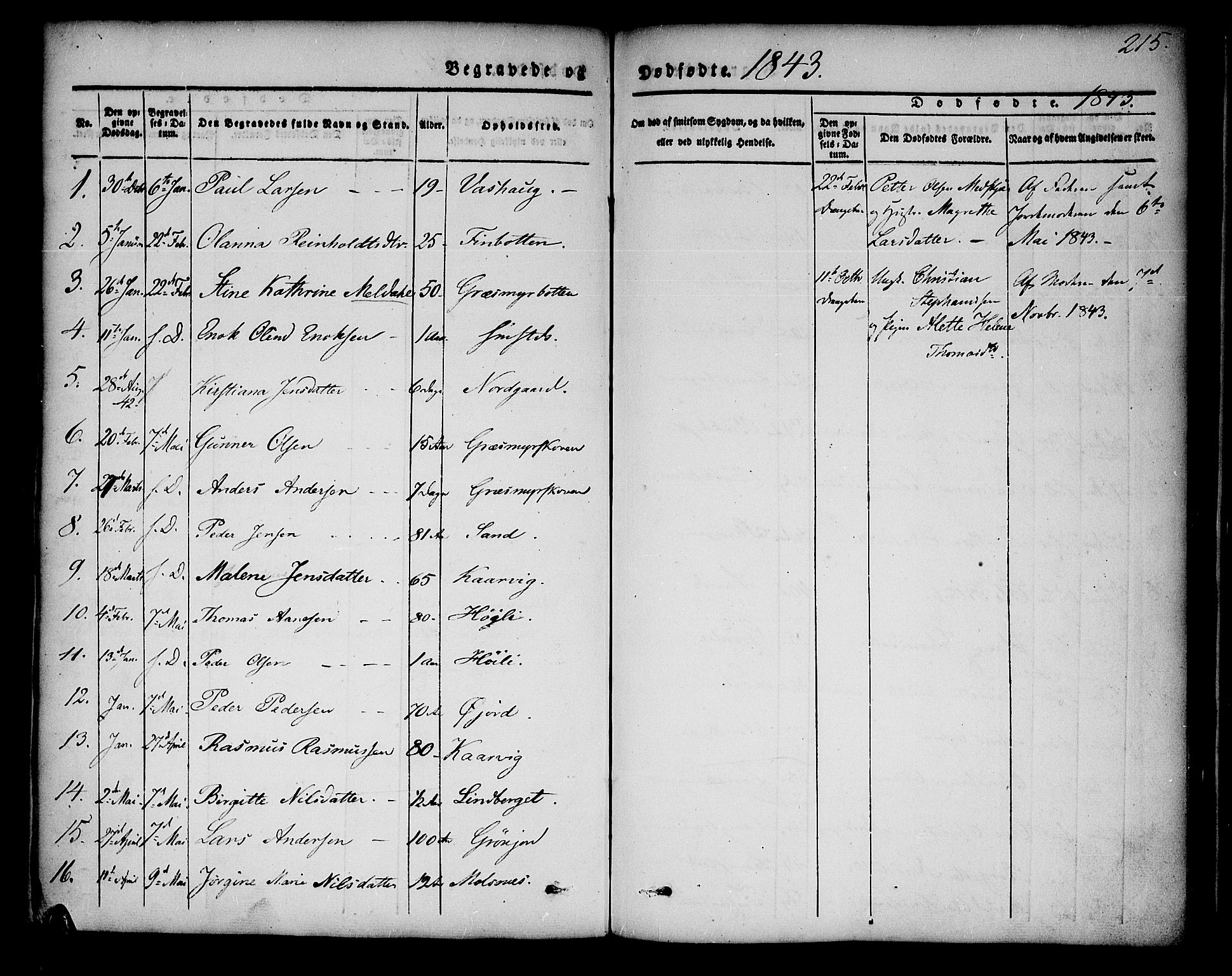 Lenvik sokneprestembete, SATØ/S-1310/H/Ha/Haa/L0004kirke: Parish register (official) no. 4, 1832-1844, p. 215