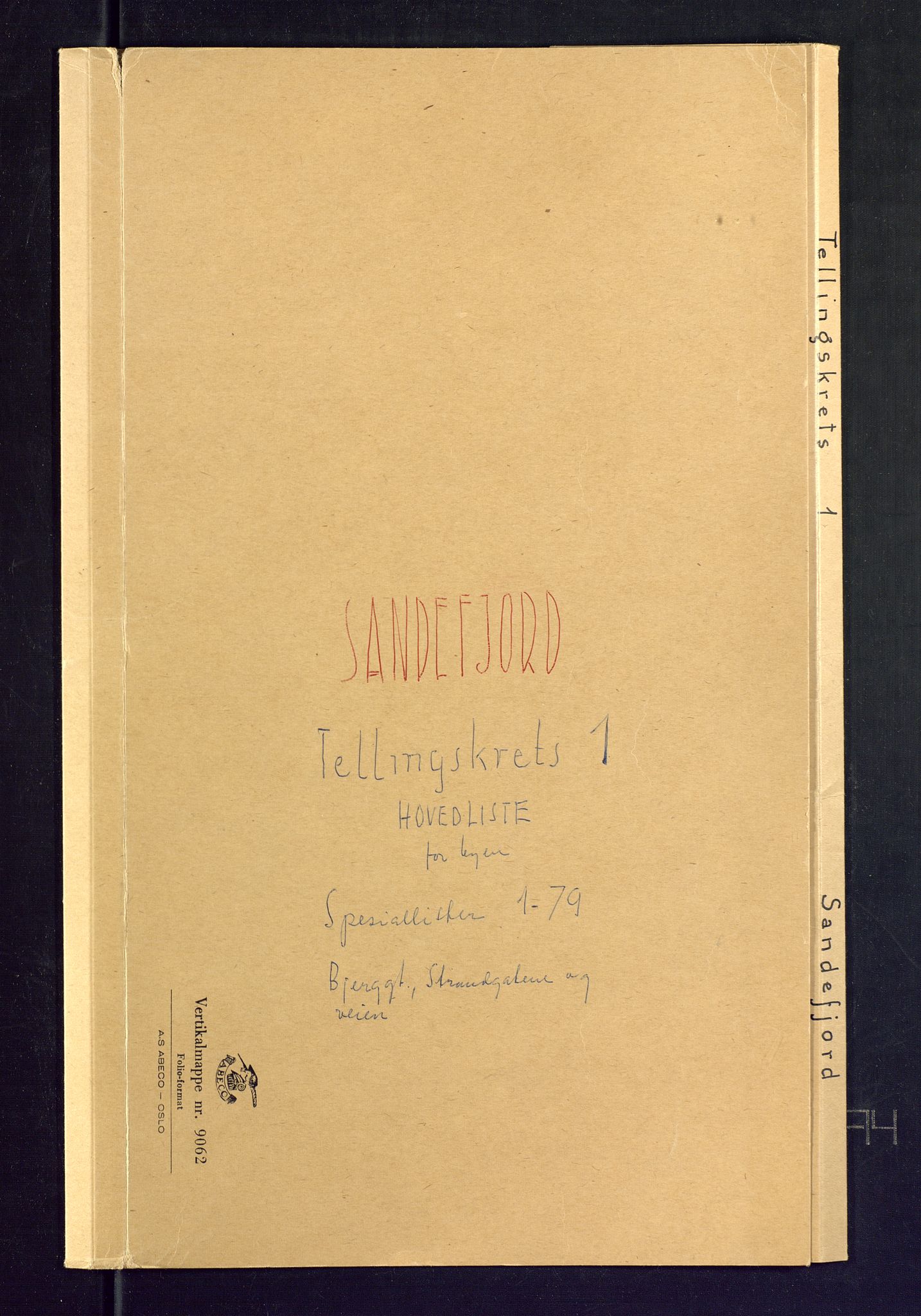 SAKO, 1875 census for 0706B Sandeherred/Sandefjord, 1875, p. 1