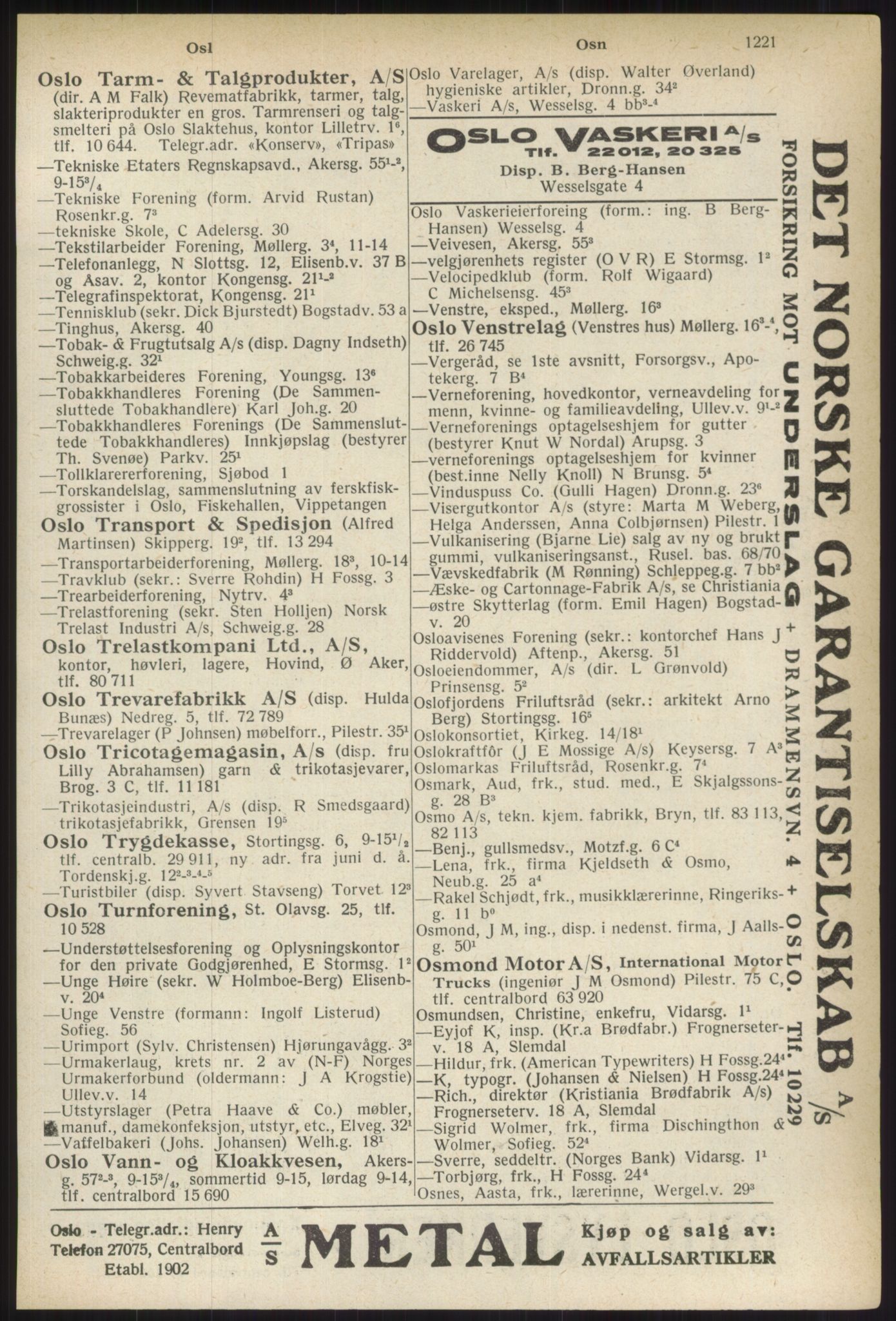 Kristiania/Oslo adressebok, PUBL/-, 1937, p. 1221