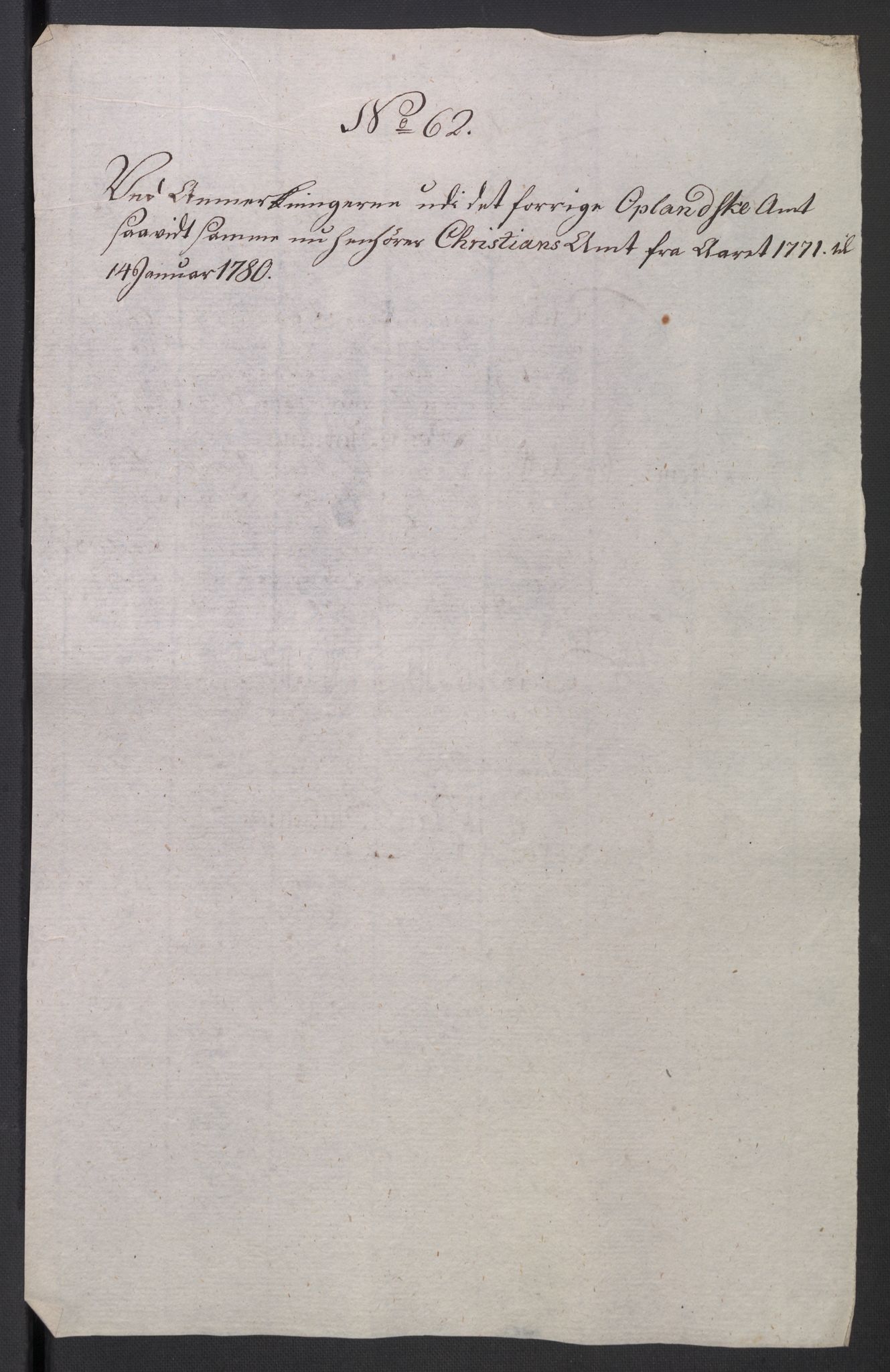 Rentekammeret inntil 1814, Reviderte regnskaper, Mindre regnskaper, AV/RA-EA-4068/Rb/L0014: Opplands amt, 1771-1779, p. 816