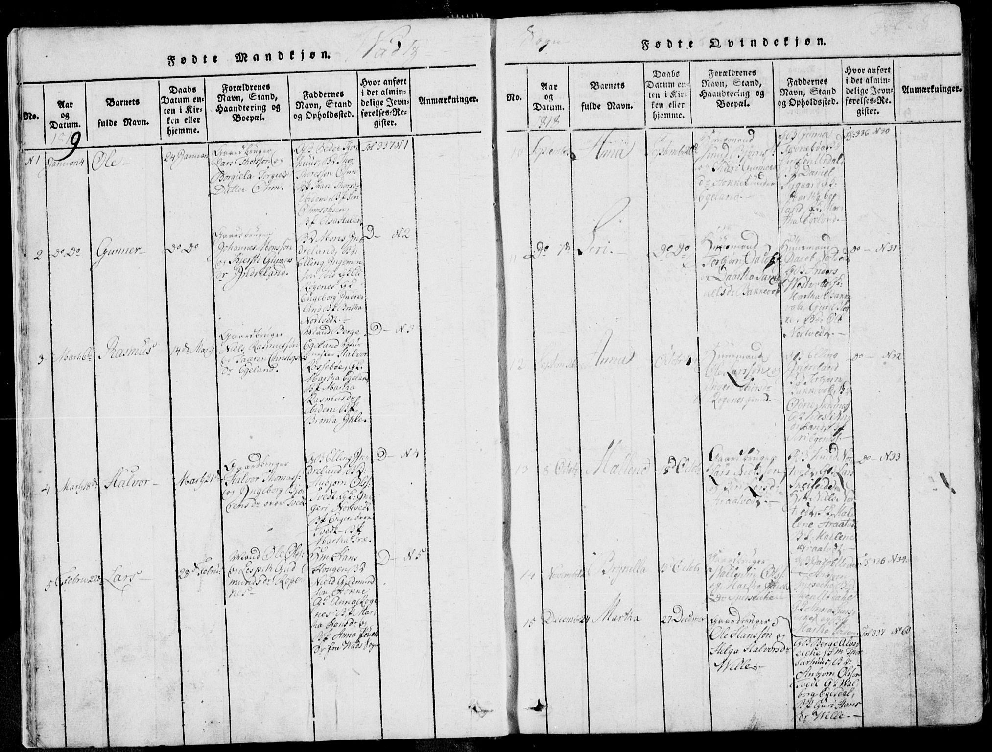 Skjold sokneprestkontor, AV/SAST-A-101847/H/Ha/Haa/L0004: Parish register (official) no. A 4 /2, 1815-1830, p. 8