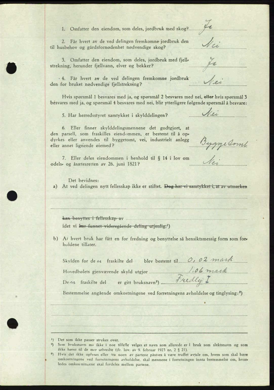 Romsdal sorenskriveri, AV/SAT-A-4149/1/2/2C: Mortgage book no. A21, 1946-1946, Diary no: : 2652/1946