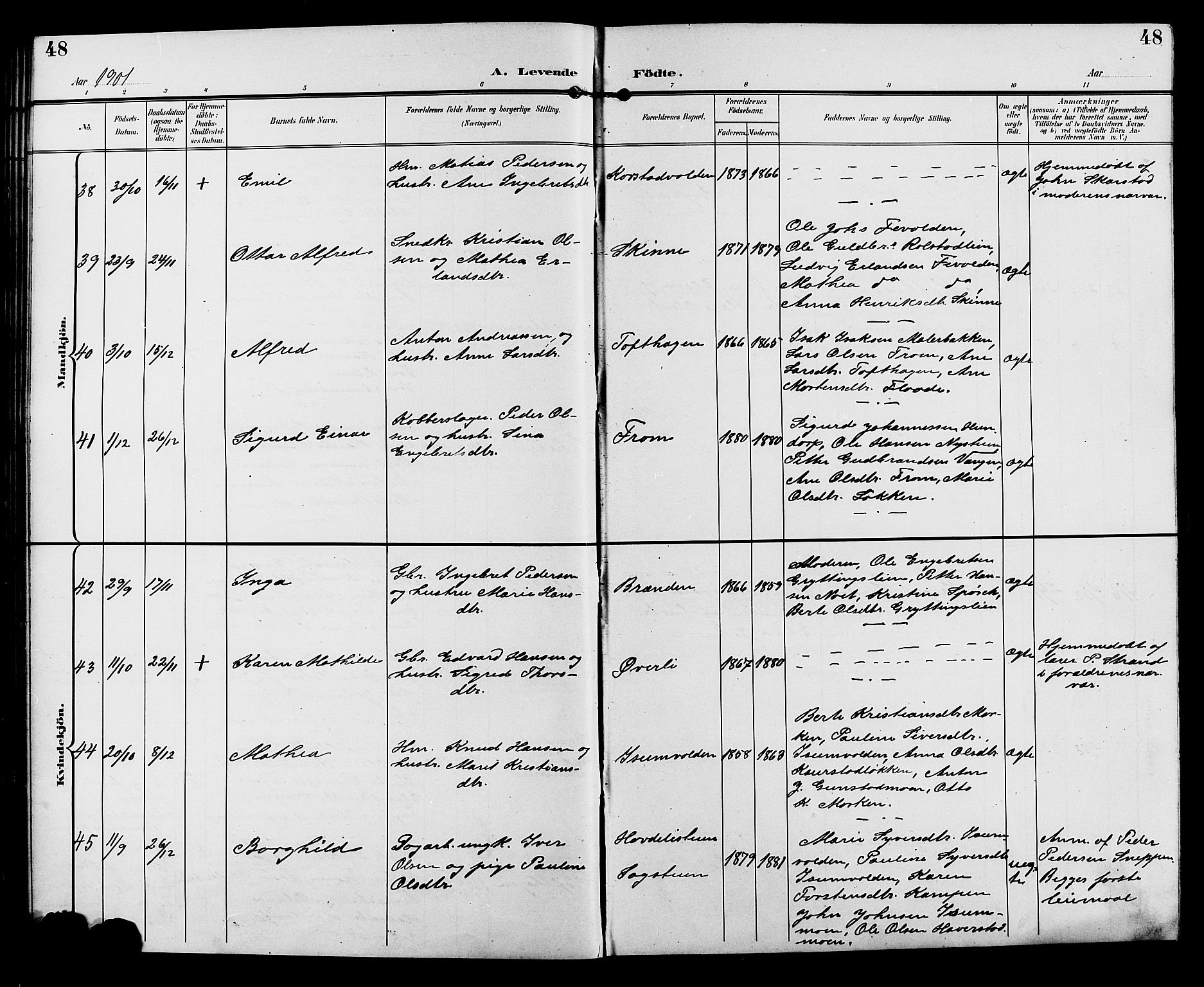 Sør-Fron prestekontor, AV/SAH-PREST-010/H/Ha/Hab/L0004: Parish register (copy) no. 4, 1896-1911, p. 48