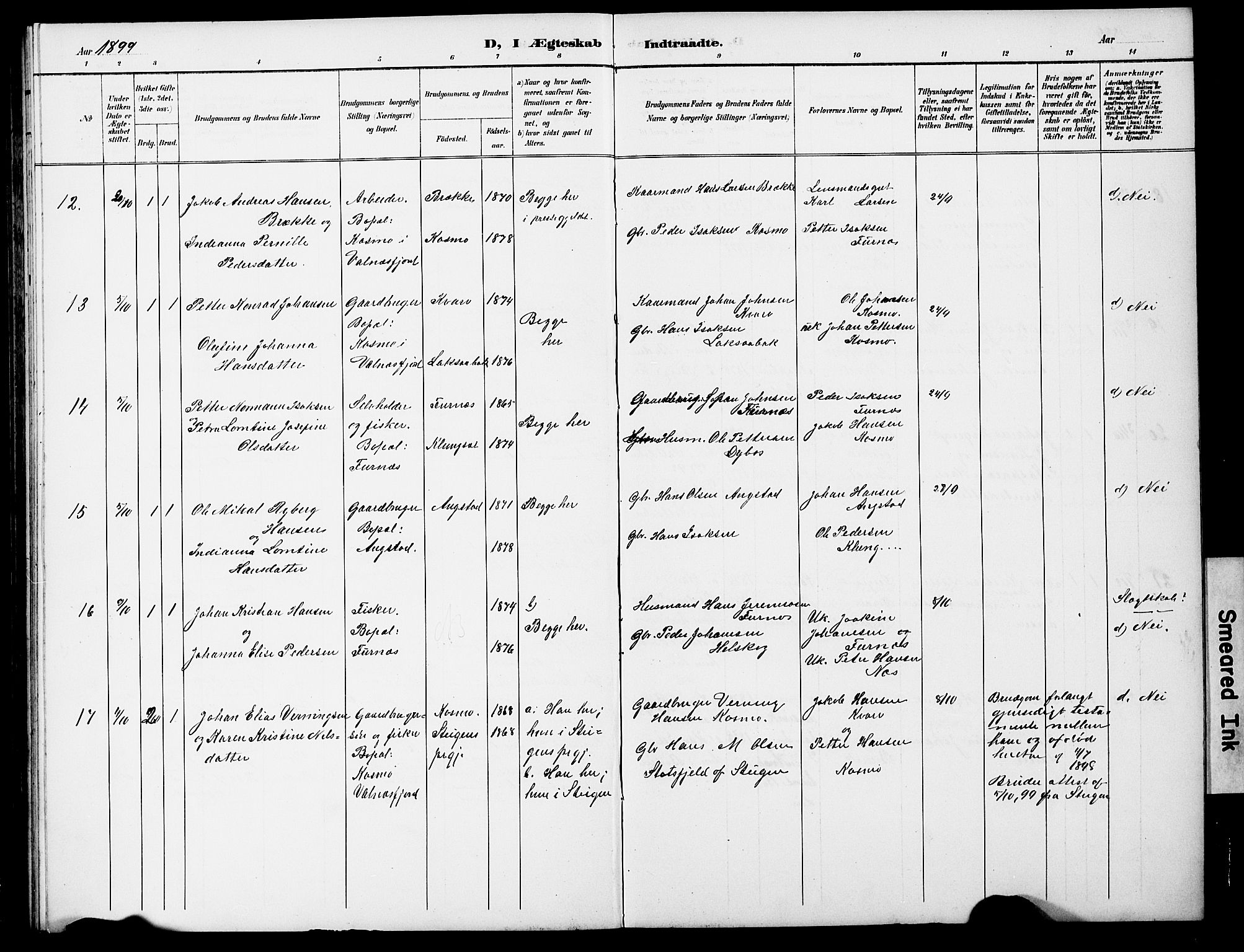 Ministerialprotokoller, klokkerbøker og fødselsregistre - Nordland, AV/SAT-A-1459/852/L0755: Parish register (copy) no. 852C06, 1895-1902