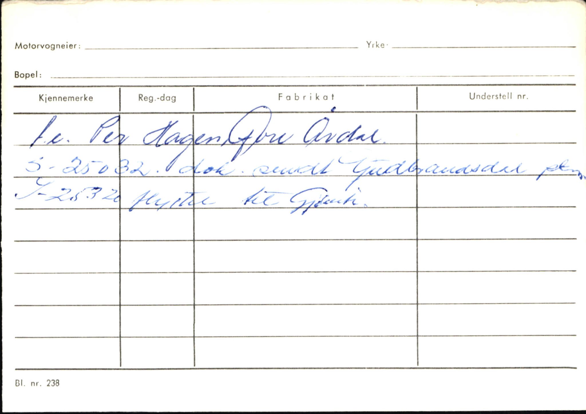 Statens vegvesen, Sogn og Fjordane vegkontor, AV/SAB-A-5301/4/F/L0145: Registerkort Vågsøy S-Å. Årdal I-P, 1945-1975, p. 1590