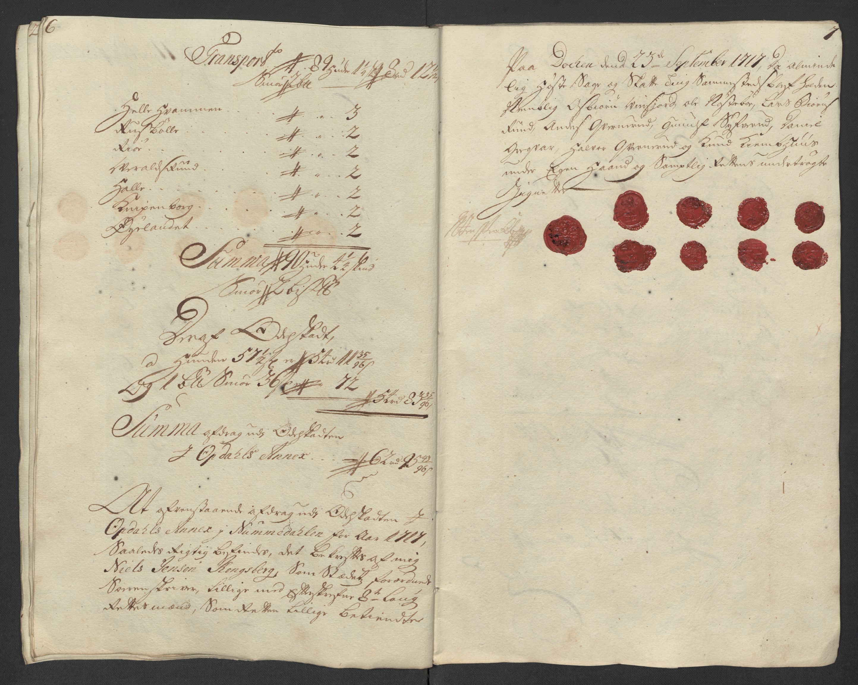 Rentekammeret inntil 1814, Reviderte regnskaper, Fogderegnskap, AV/RA-EA-4092/R24/L1593: Fogderegnskap Numedal og Sandsvær, 1717, p. 337