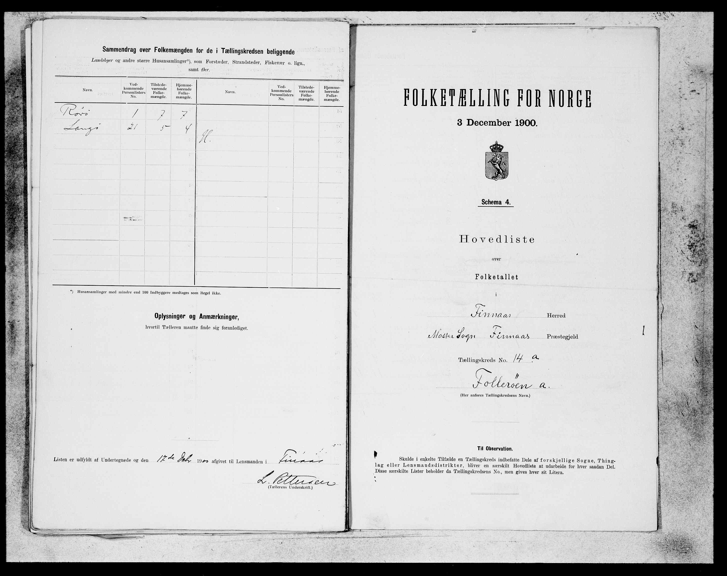 SAB, 1900 census for Finnås, 1900, p. 32