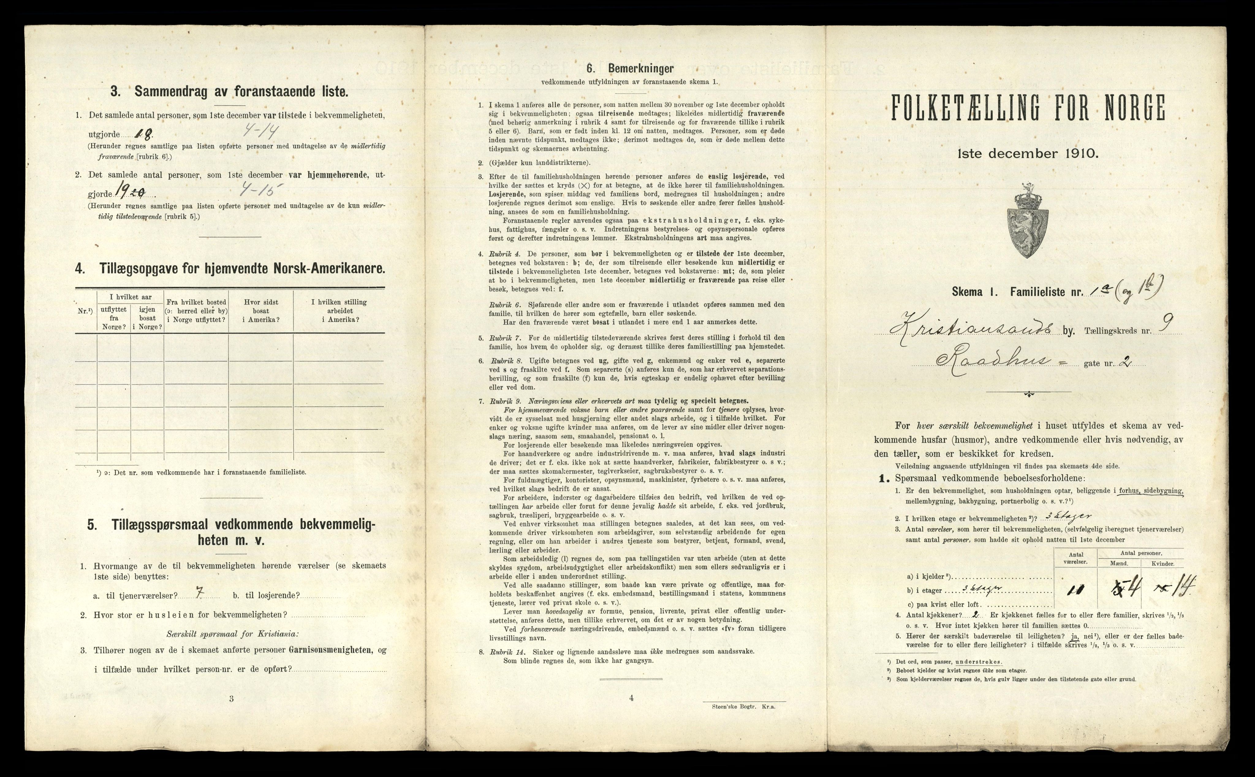 RA, 1910 census for Kristiansand, 1910, p. 1990