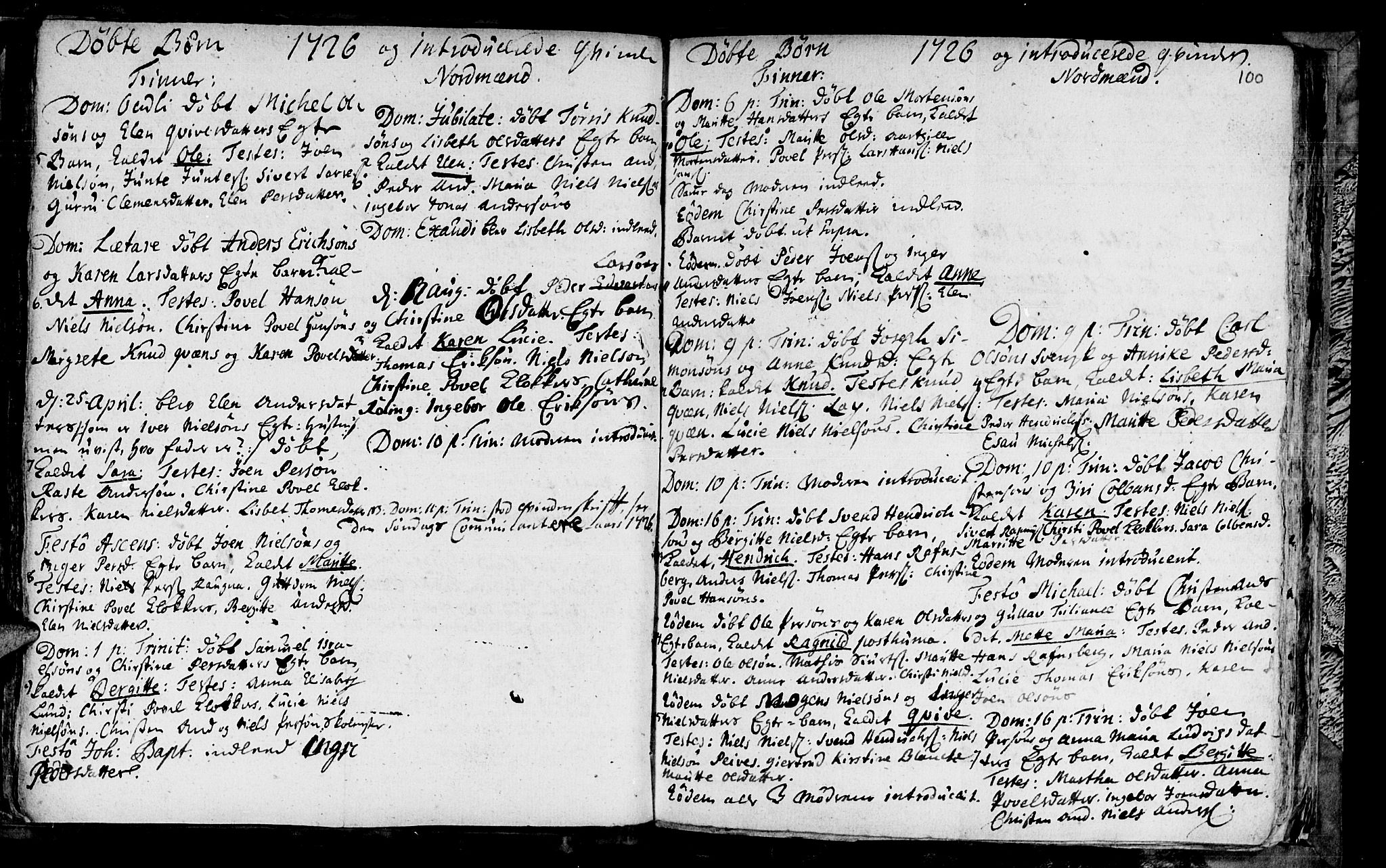 Talvik sokneprestkontor, AV/SATØ-S-1337/H/Ha/L0001kirke: Parish register (official) no. 1, 1705-1729, p. 100