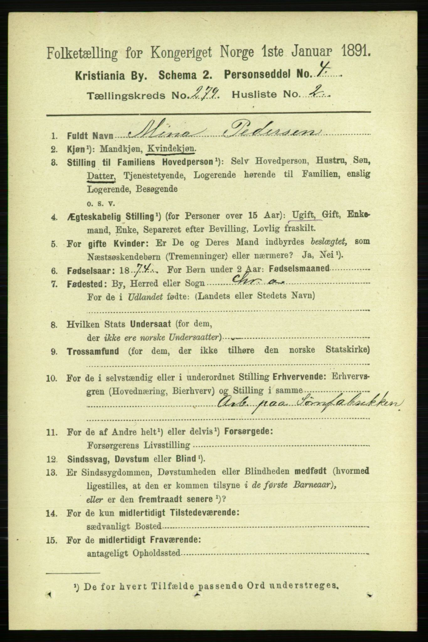 RA, 1891 census for 0301 Kristiania, 1891, p. 169380