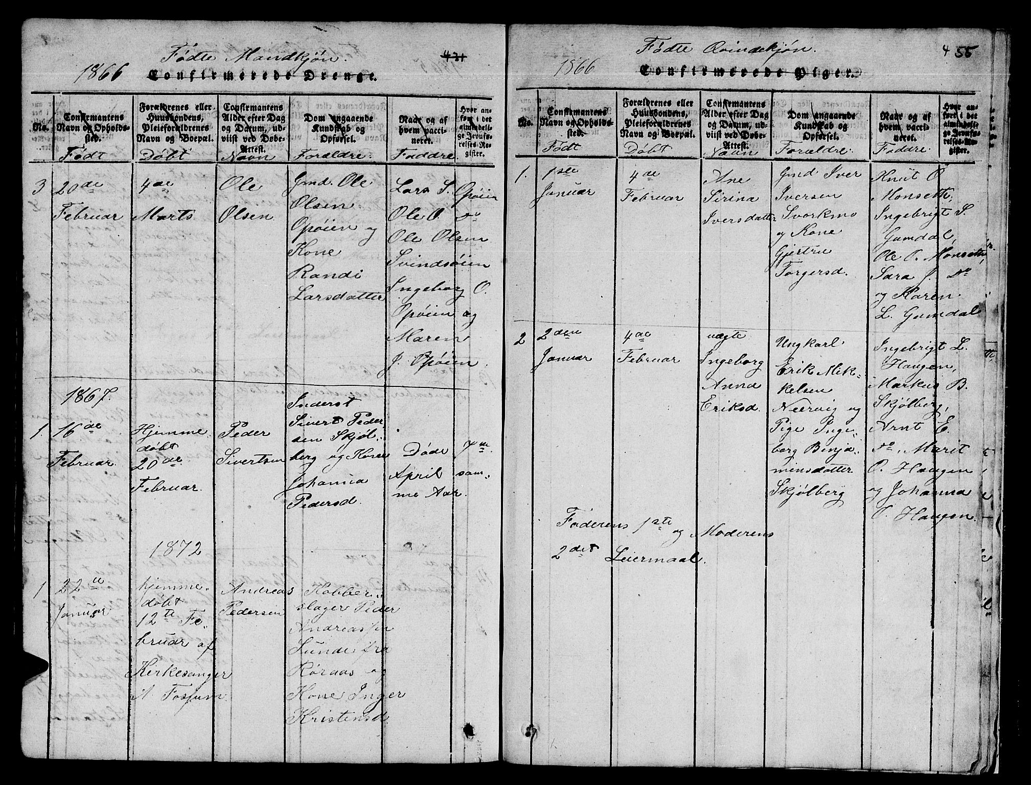 Ministerialprotokoller, klokkerbøker og fødselsregistre - Sør-Trøndelag, SAT/A-1456/671/L0842: Parish register (copy) no. 671C01, 1816-1867, p. 454-455