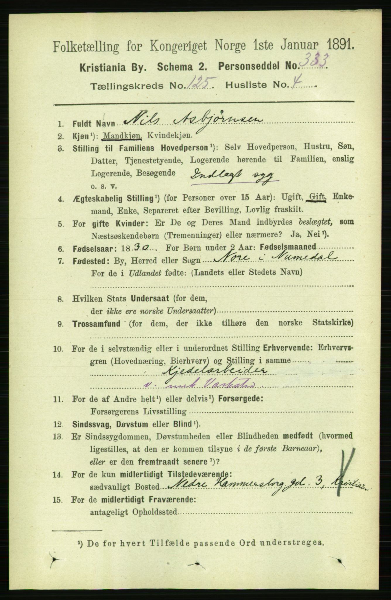 RA, 1891 census for 0301 Kristiania, 1891, p. 66771