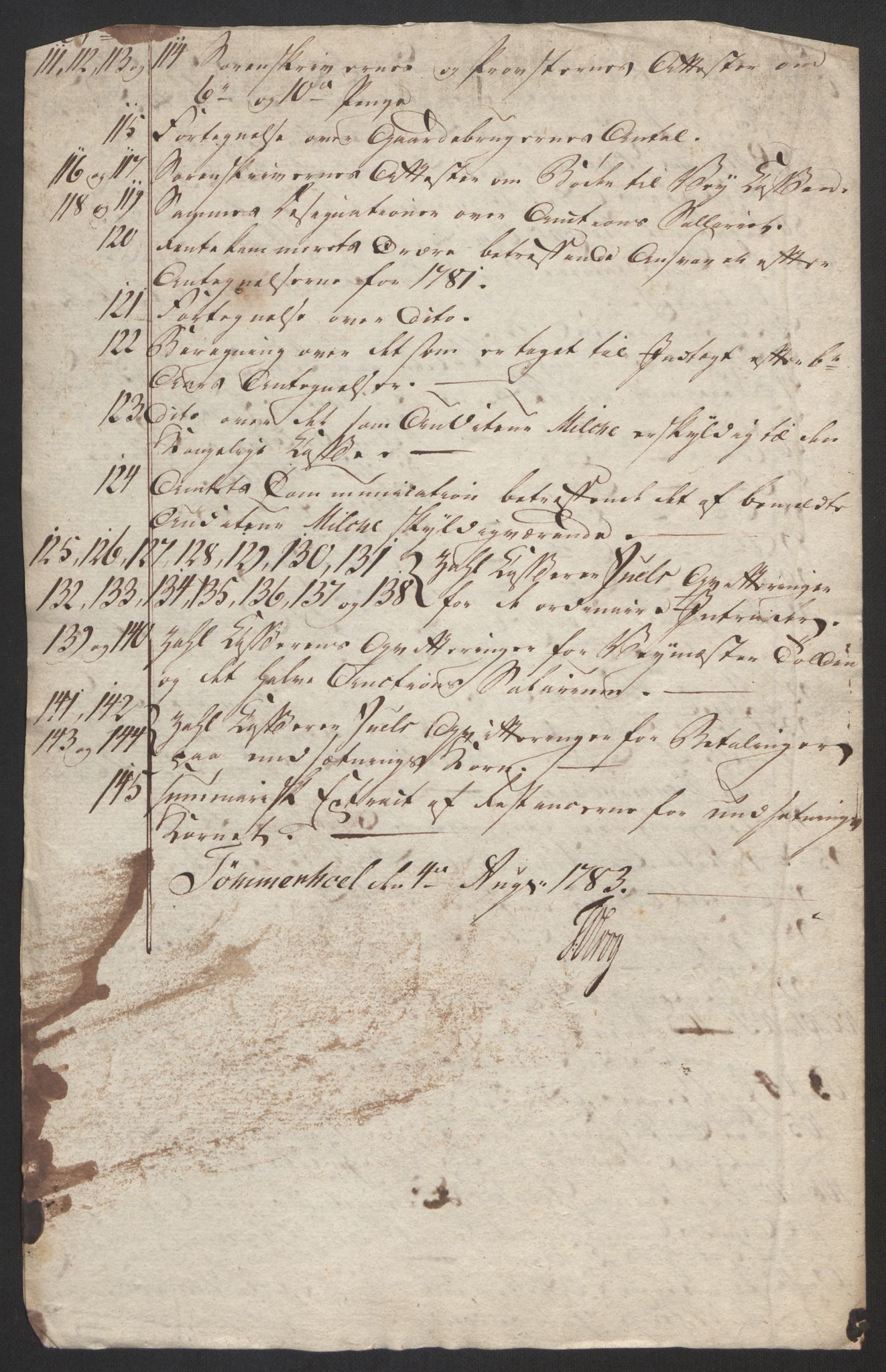 Rentekammeret inntil 1814, Reviderte regnskaper, Fogderegnskap, RA/EA-4092/R19/L1369: Fogderegnskap Toten, Hadeland og Vardal, 1782, p. 49