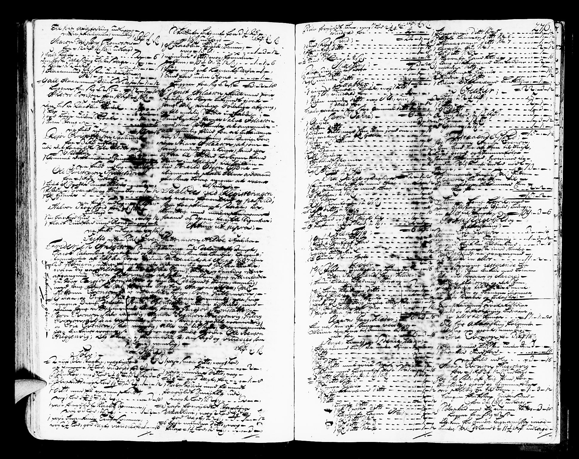 Mandal sorenskriveri, SAK/1221-0005/001/H/Hc/L0008: Skifteprotokoll med register, original i eske nr 4a, 1693-1702, p. 275b-276a