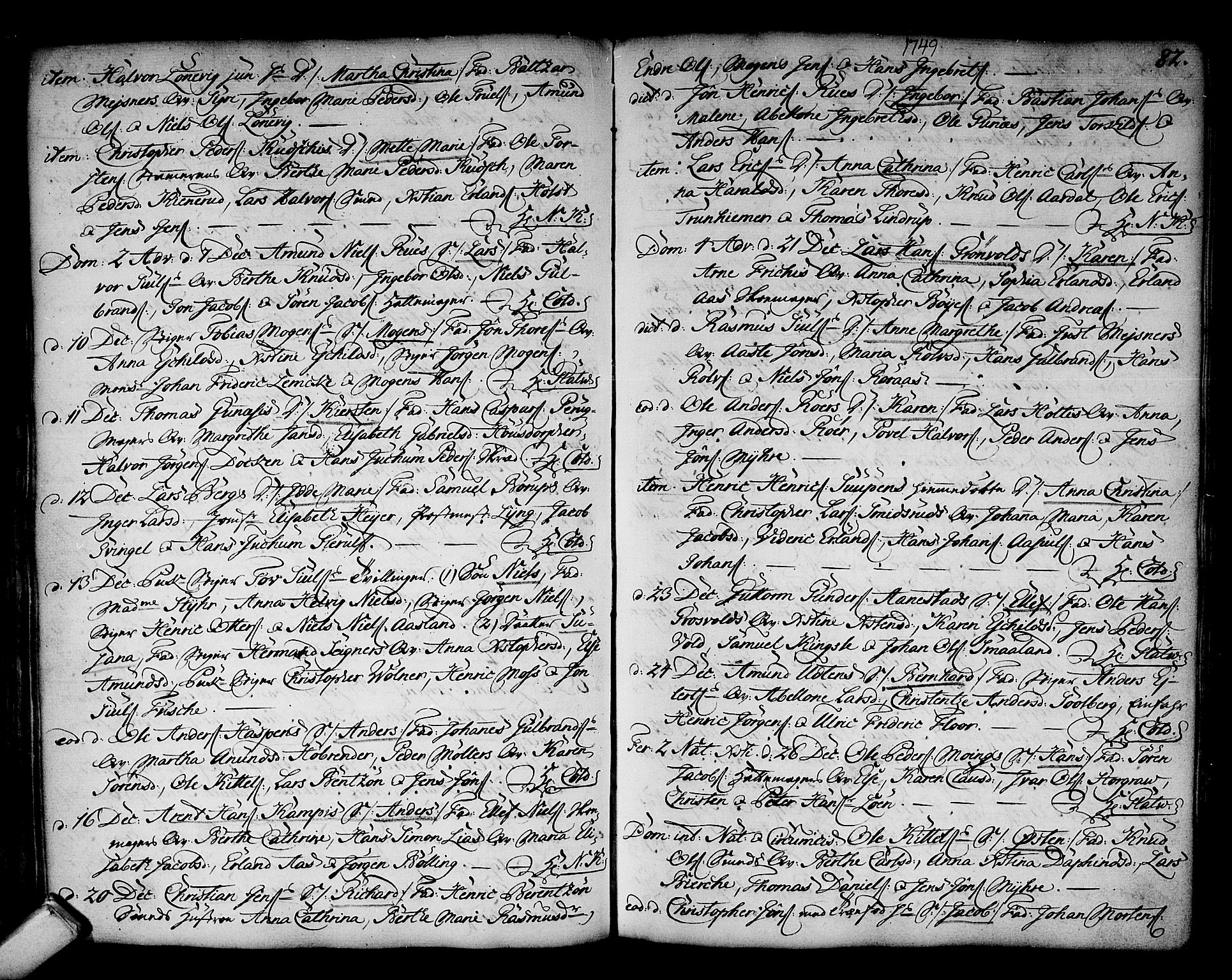 Kongsberg kirkebøker, SAKO/A-22/F/Fa/L0003: Parish register (official) no. I 3, 1744-1755, p. 82