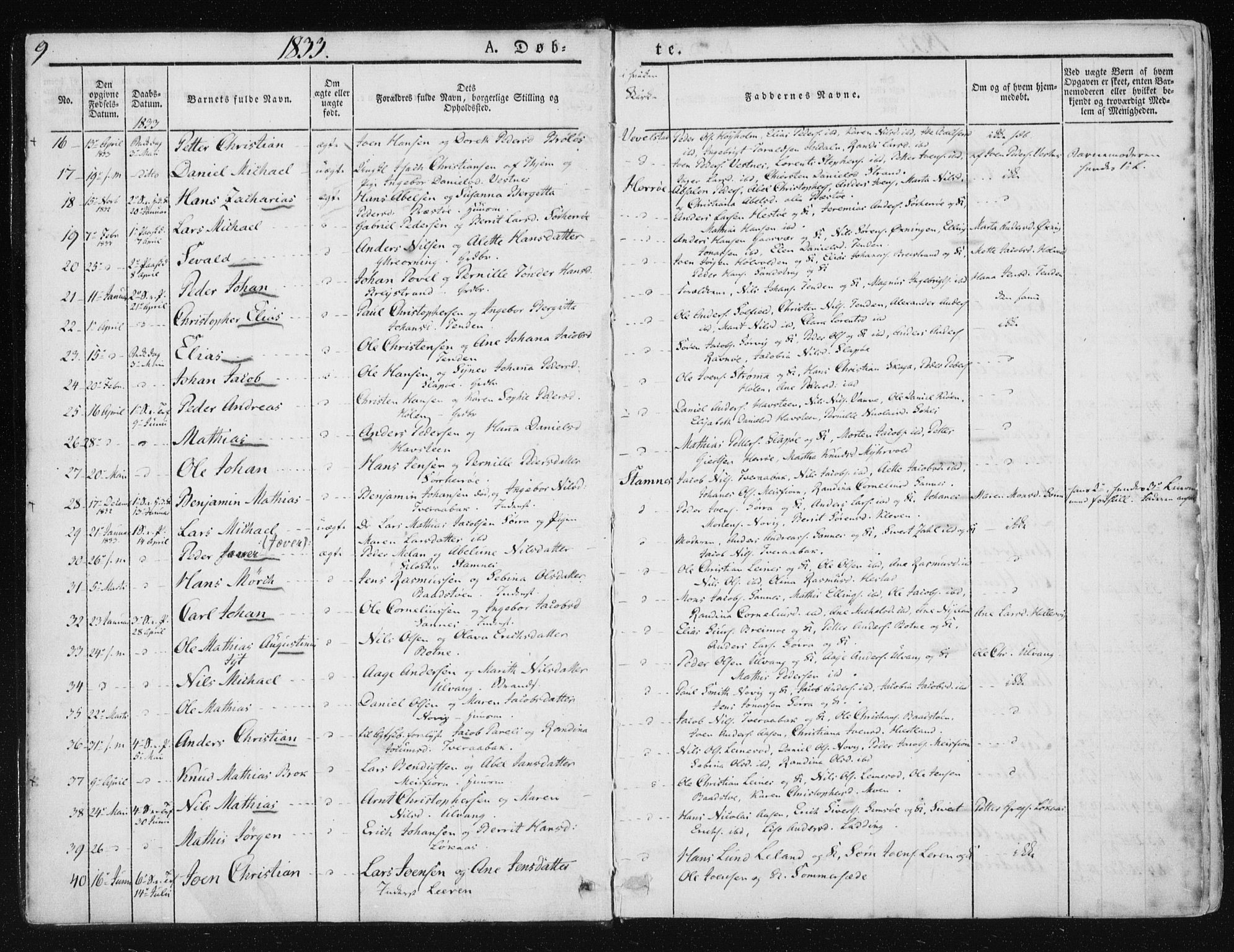 Ministerialprotokoller, klokkerbøker og fødselsregistre - Nordland, SAT/A-1459/830/L0446: Parish register (official) no. 830A10, 1831-1865, p. 9
