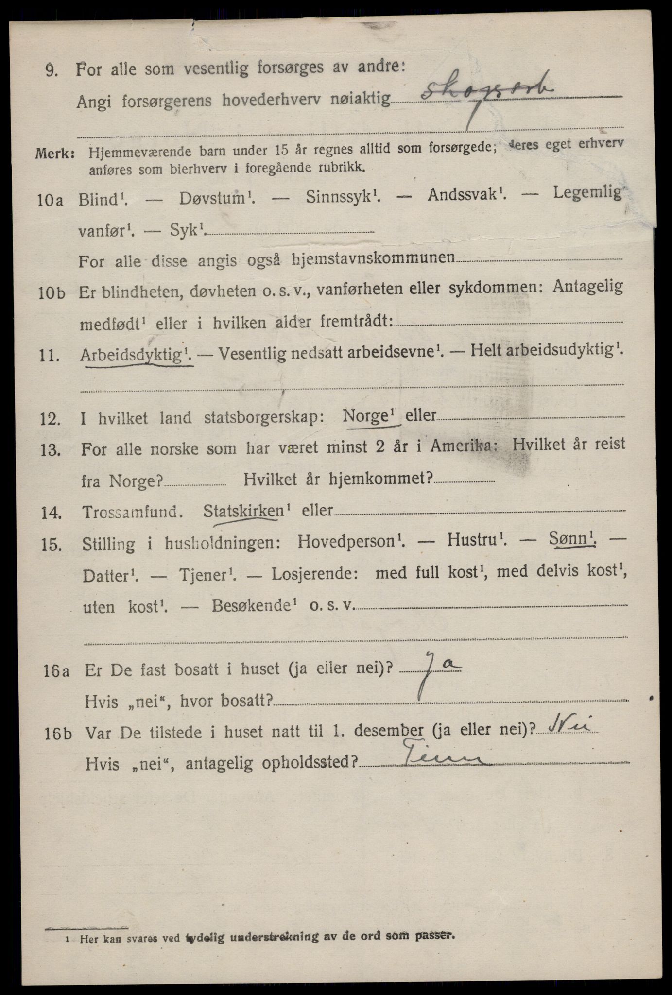 SAKO, 1920 census for Seljord, 1920, p. 2357