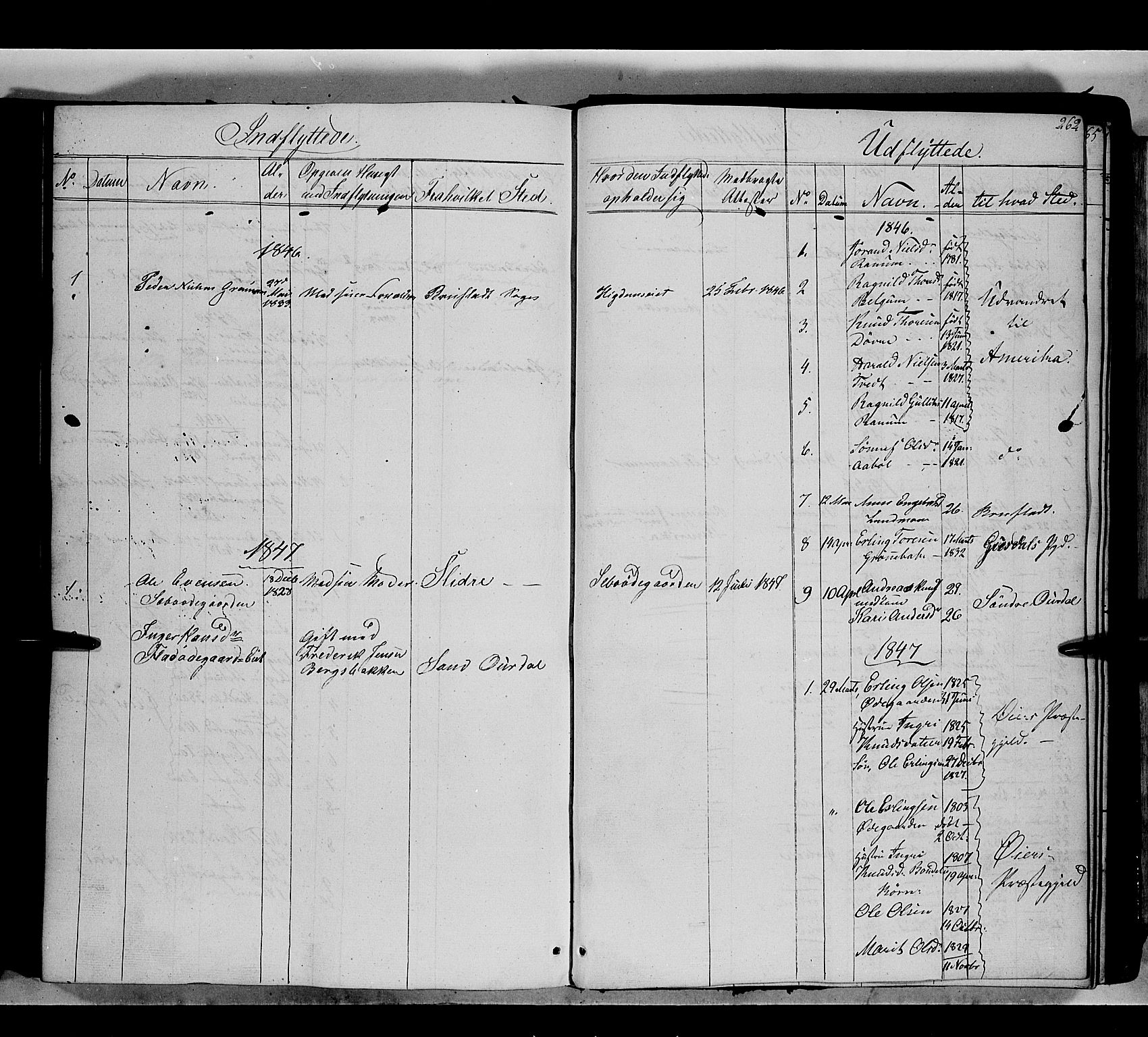 Nord-Aurdal prestekontor, SAH/PREST-132/H/Ha/Haa/L0007: Parish register (official) no. 7, 1842-1863, p. 262