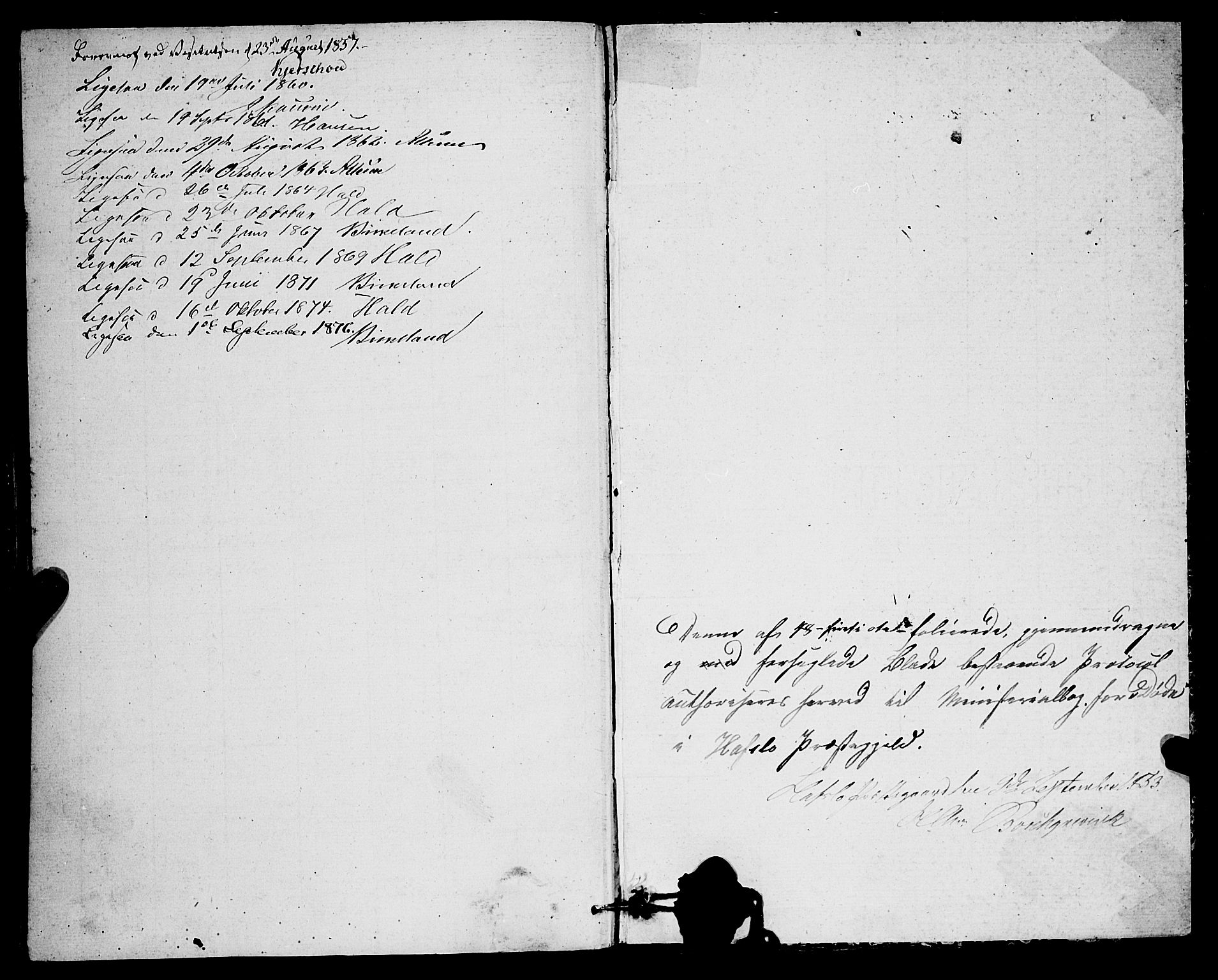 Hafslo sokneprestembete, AV/SAB-A-80301/H/Haa/Haaa/L0010: Parish register (official) no. A 10, 1853-1876