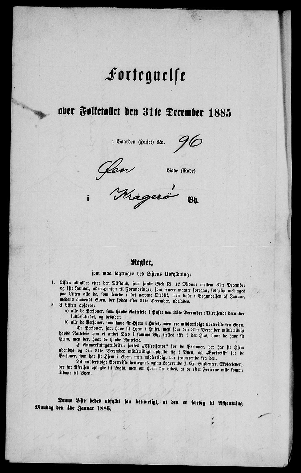 SAKO, 1885 census for 0801 Kragerø, 1885, p. 648