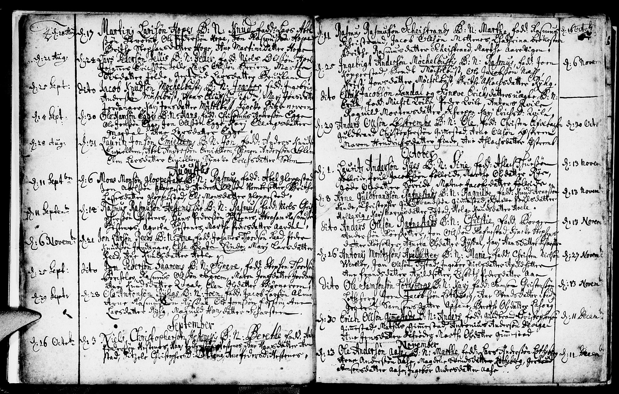 Gloppen sokneprestembete, AV/SAB-A-80101/H/Haa/Haaa/L0002: Parish register (official) no. A 2, 1712-1735, p. 4-5