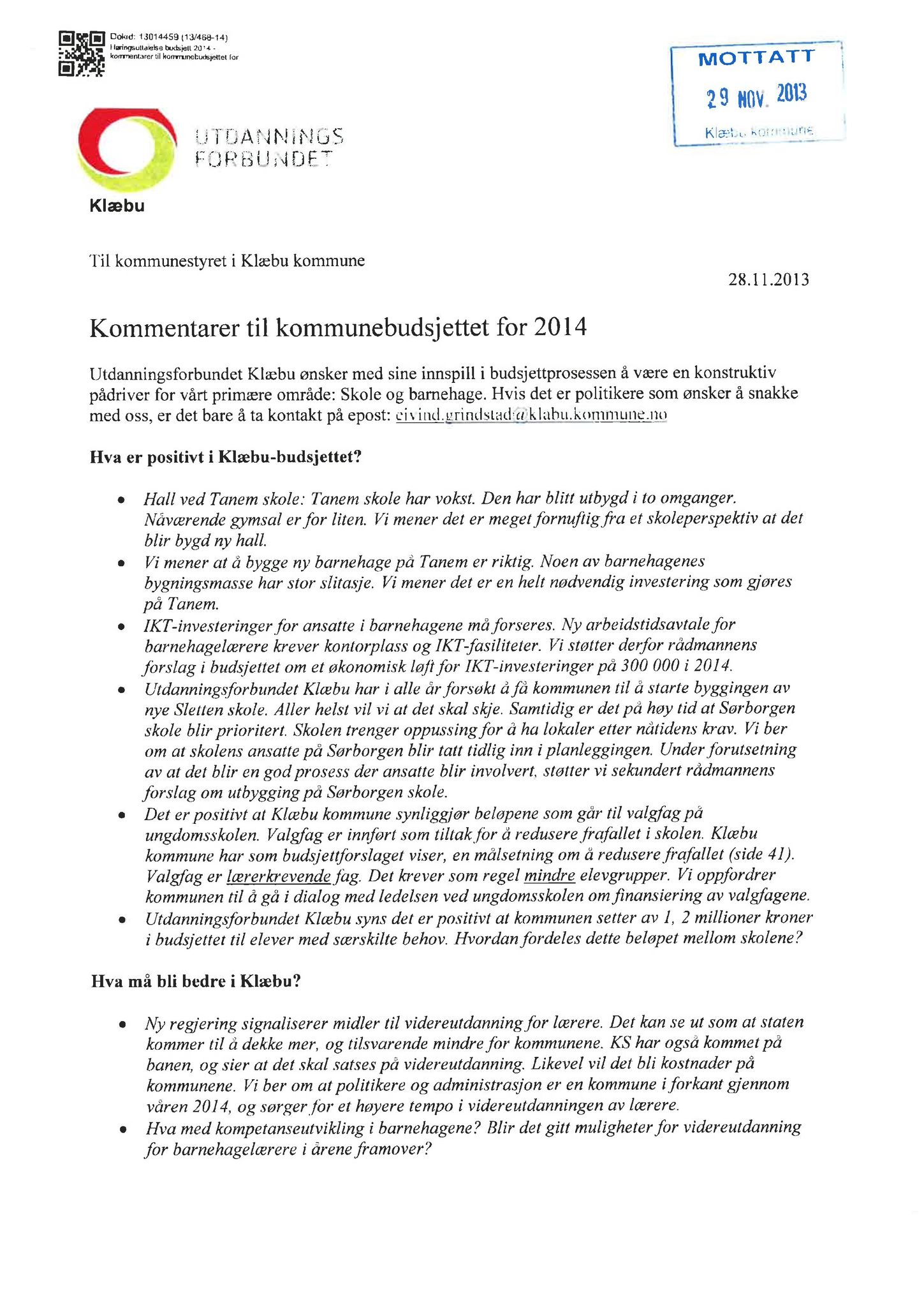 Klæbu Kommune, TRKO/KK/05-UOm/L005: Utvalg for omsorg - Møtedokumenter, 2014, p. 33