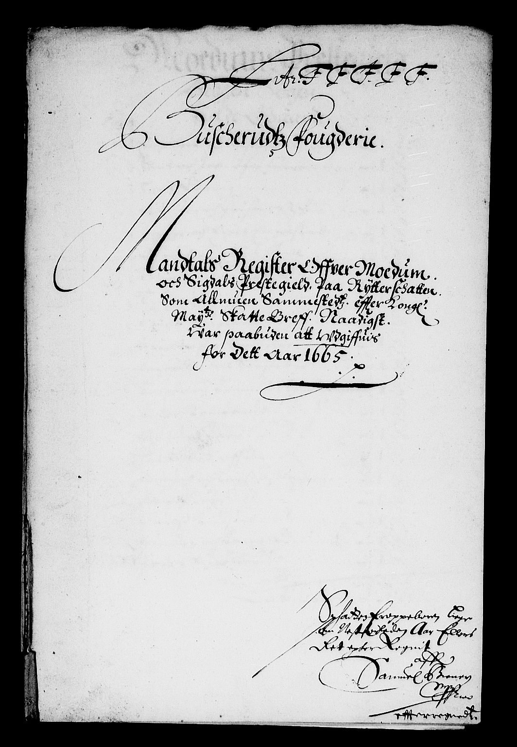 Rentekammeret inntil 1814, Reviderte regnskaper, Stiftamtstueregnskaper, Landkommissariatet på Akershus og Akershus stiftamt, AV/RA-EA-5869/R/Ra/L0033: Landkommissariatet på Akershus, 1665