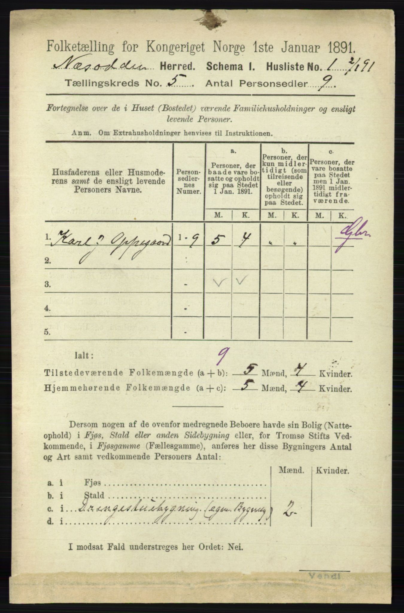 RA, 1891 census for 0216 Nesodden, 1891, p. 1942