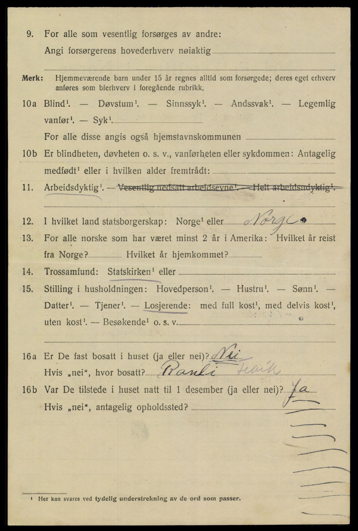 SAKO, 1920 census for Stathelle, 1920, p. 550