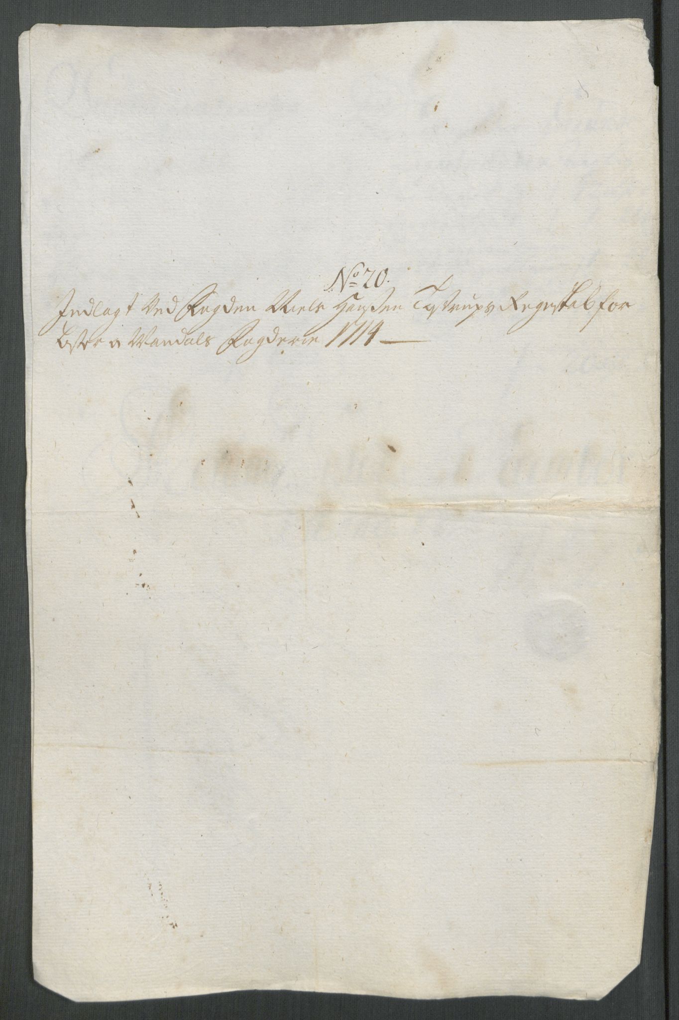 Rentekammeret inntil 1814, Reviderte regnskaper, Fogderegnskap, RA/EA-4092/R43/L2558: Fogderegnskap Lista og Mandal, 1714, p. 127