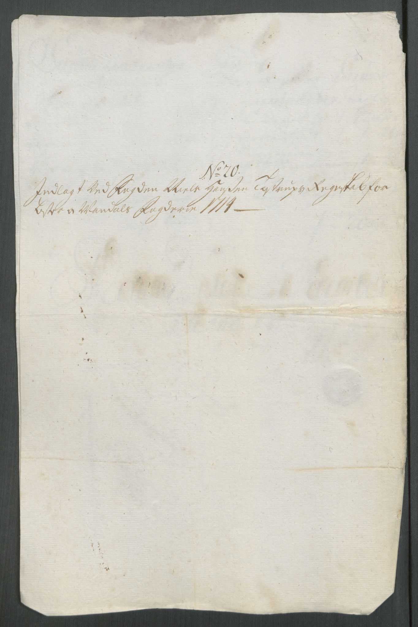 Rentekammeret inntil 1814, Reviderte regnskaper, Fogderegnskap, AV/RA-EA-4092/R43/L2558: Fogderegnskap Lista og Mandal, 1714, p. 127