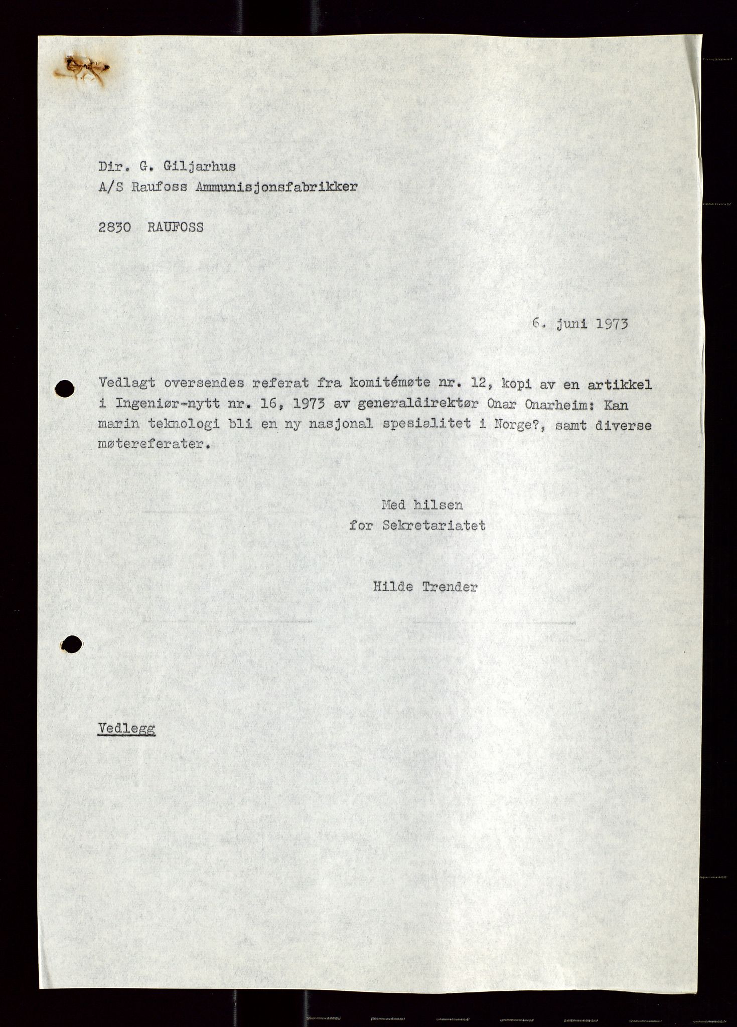 Industridepartementet, Oljekontoret, AV/SAST-A-101348/Di/L0004: DWP, møter, komite`møter, 761 forskning/teknologi, 1972-1975, p. 109