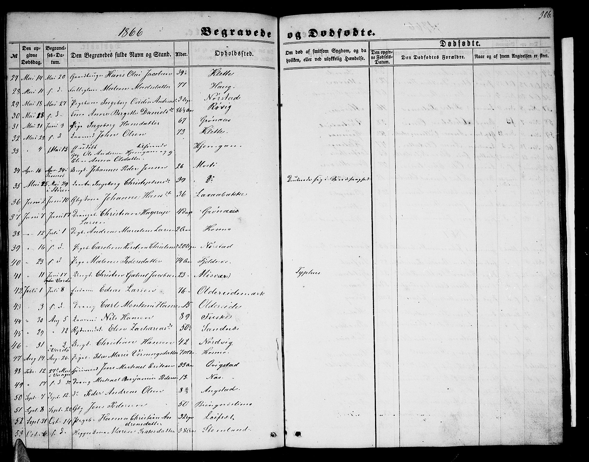 Ministerialprotokoller, klokkerbøker og fødselsregistre - Nordland, AV/SAT-A-1459/852/L0753: Parish register (copy) no. 852C04, 1856-1877, p. 306