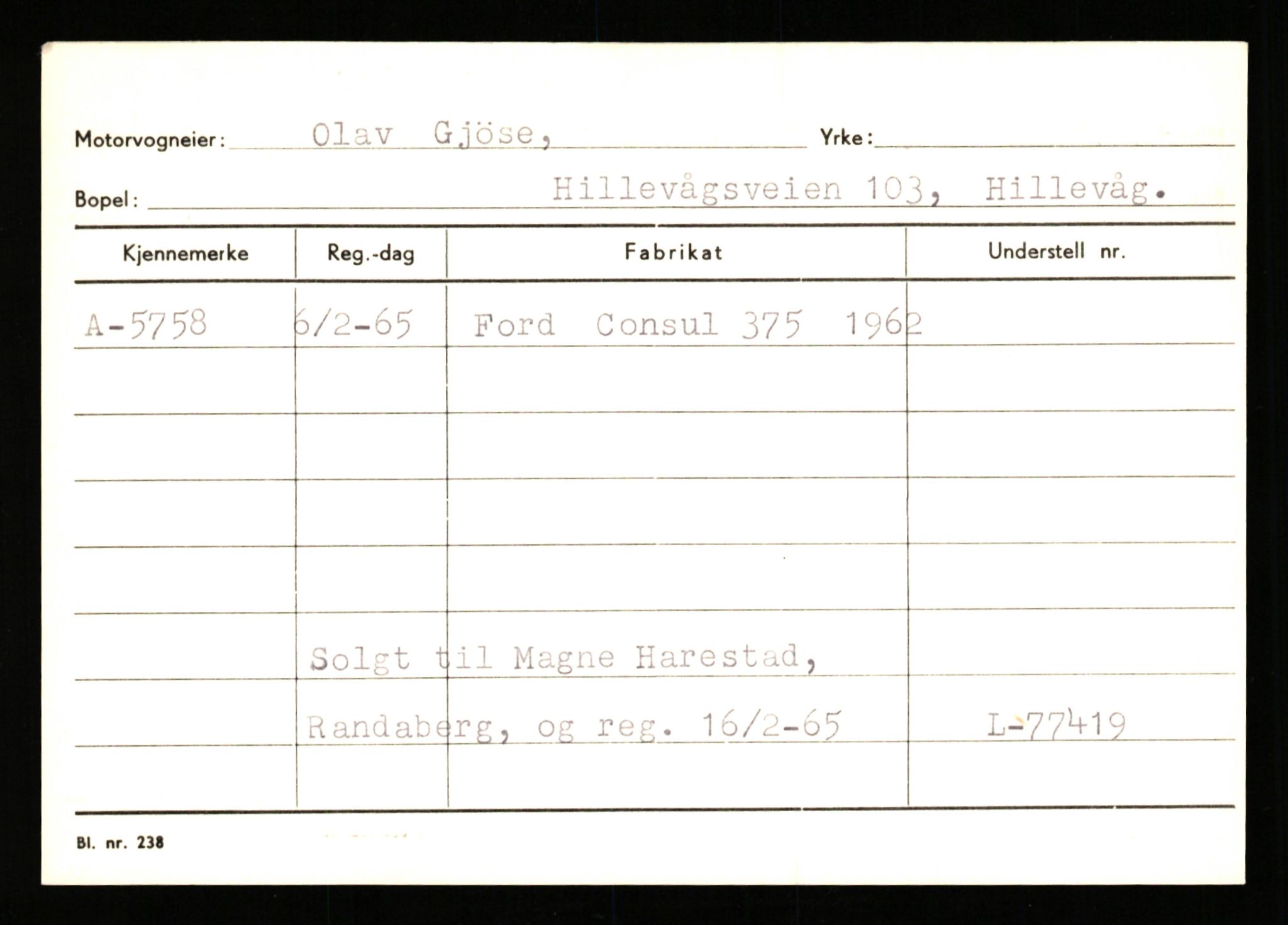 Stavanger trafikkstasjon, AV/SAST-A-101942/0/G/L0001: Registreringsnummer: 0 - 5782, 1930-1971, p. 3387