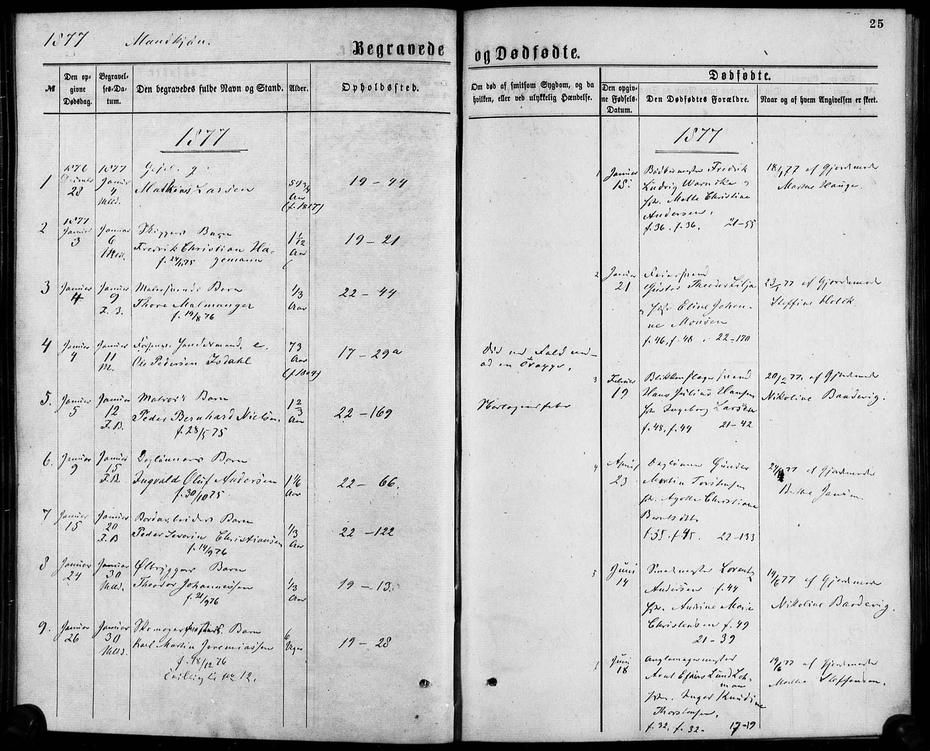Korskirken sokneprestembete, SAB/A-76101/H/Haa/L0046: Parish register (official) no. E 4, 1875-1883, p. 25