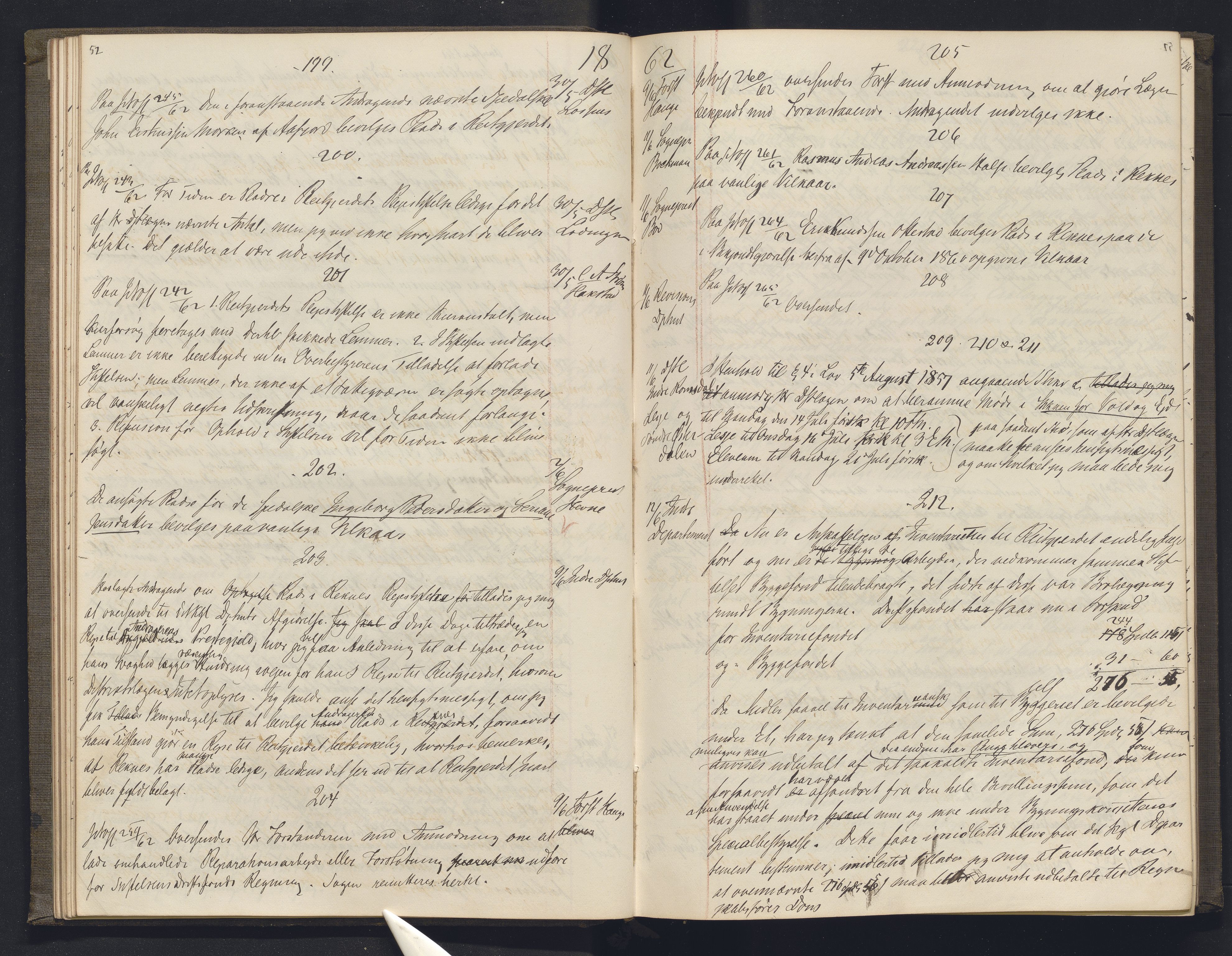 Lepraarkiver - Overlegen for den spedalske sykdom, AV/SAB-A-61001/B.b/L0003: Kopibok, 1862-1865, p. 52-53