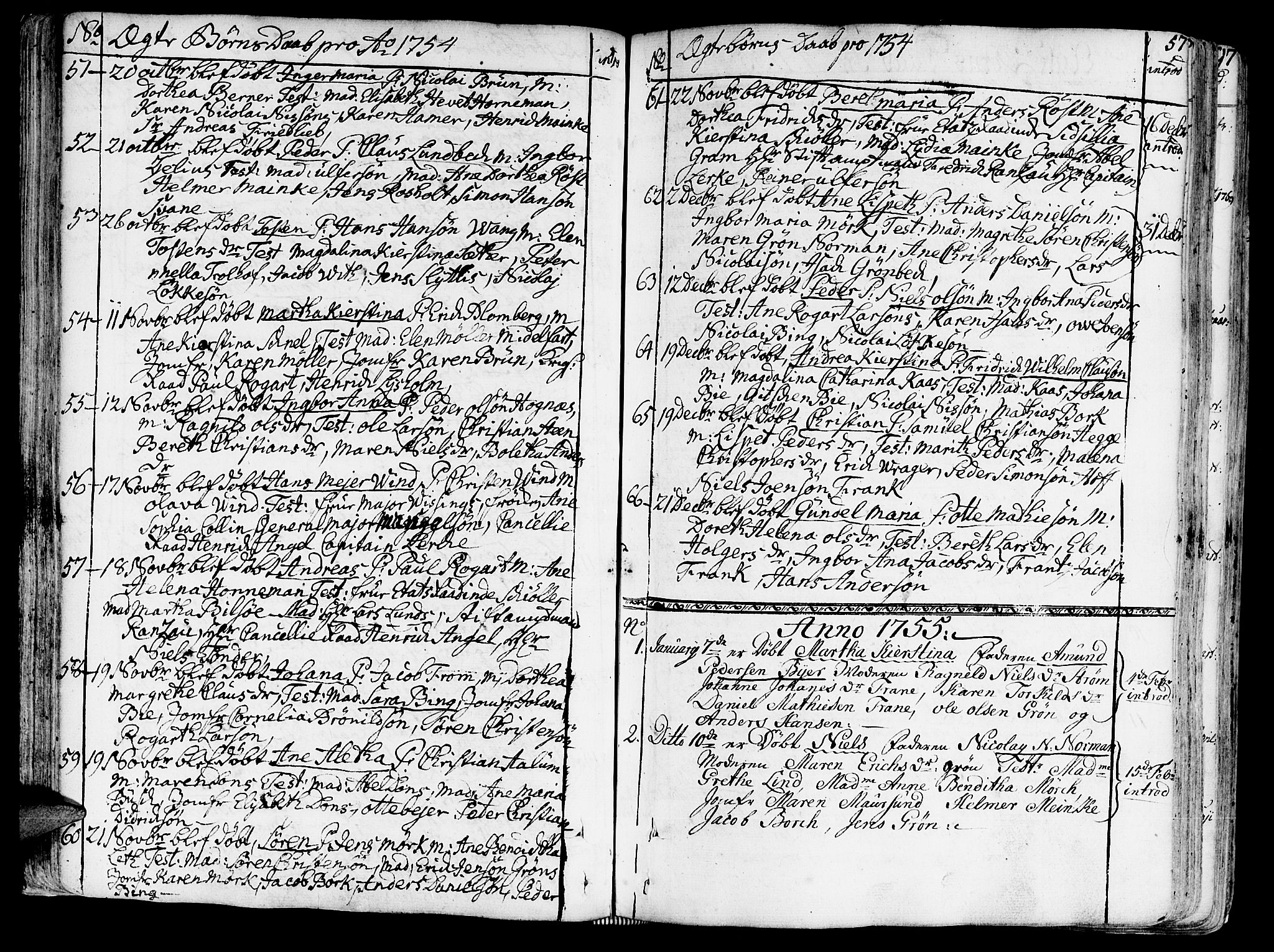 Ministerialprotokoller, klokkerbøker og fødselsregistre - Sør-Trøndelag, SAT/A-1456/602/L0103: Parish register (official) no. 602A01, 1732-1774, p. 57