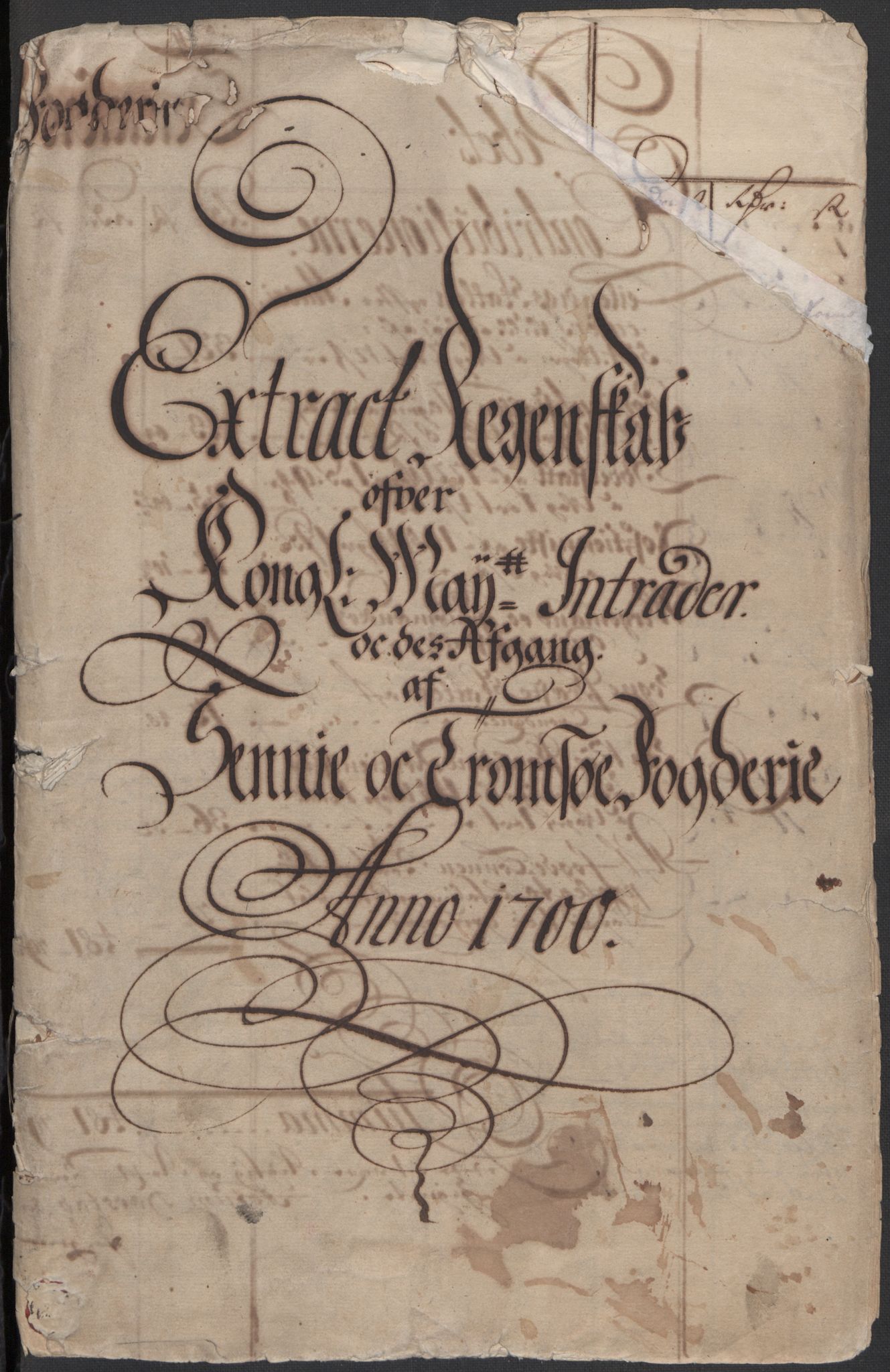 Rentekammeret inntil 1814, Reviderte regnskaper, Fogderegnskap, AV/RA-EA-4092/R68/L4755: Fogderegnskap Senja og Troms, 1700-1704, p. 4