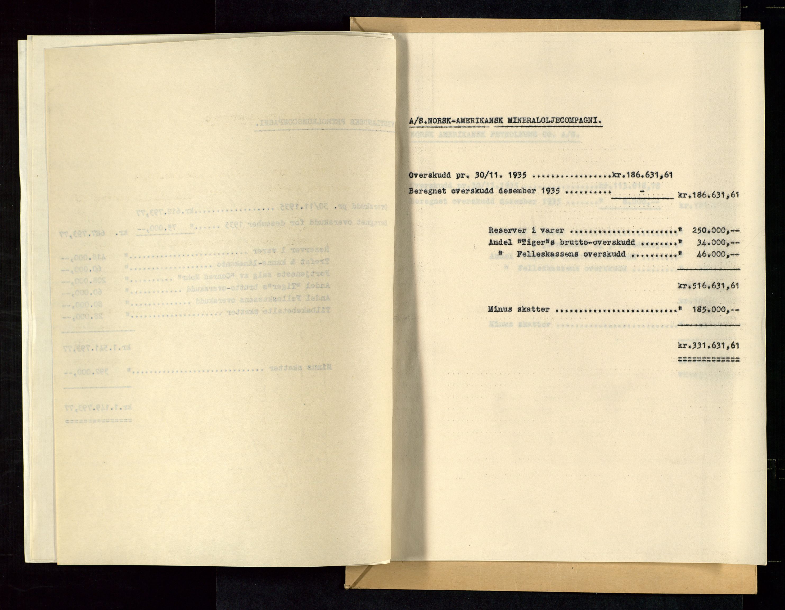 PA 1534 - Østlandske Petroleumscompagni A/S, AV/SAST-A-101954/A/Aa/L0002/0004: Generalforsamlinger. / Generalforsamling, 1936, p. 26