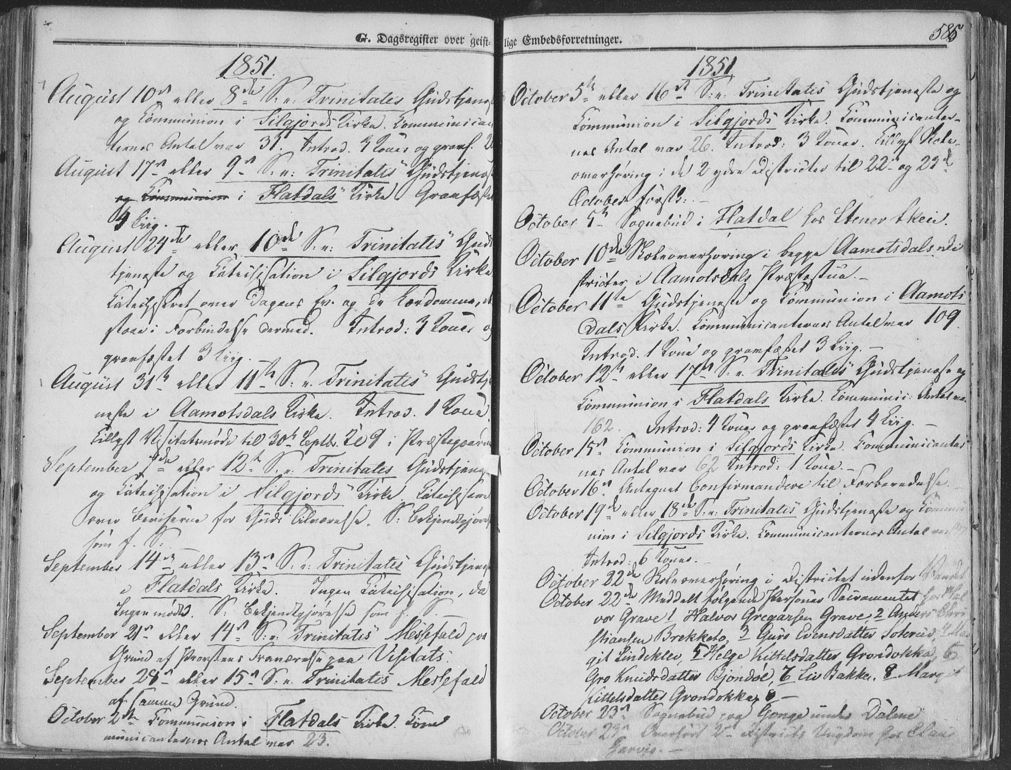 Seljord kirkebøker, AV/SAKO-A-20/F/Fa/L012b: Parish register (official) no. I 12B, 1850-1865, p. 585
