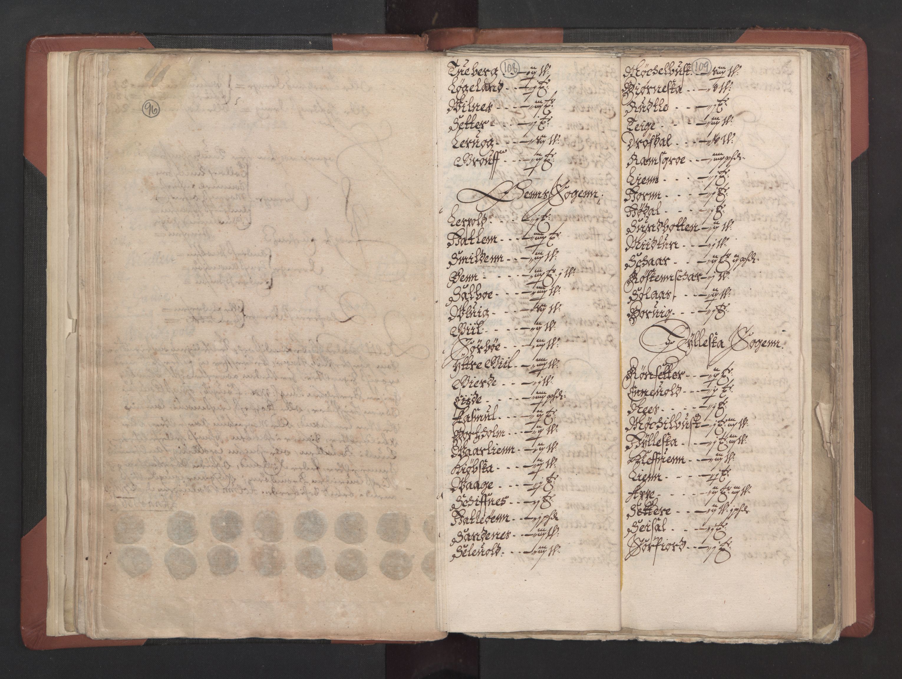 RA, Bailiff's Census 1664-1666, no. 15: Nordfjord fogderi and Sunnfjord fogderi, 1664, p. 108-109
