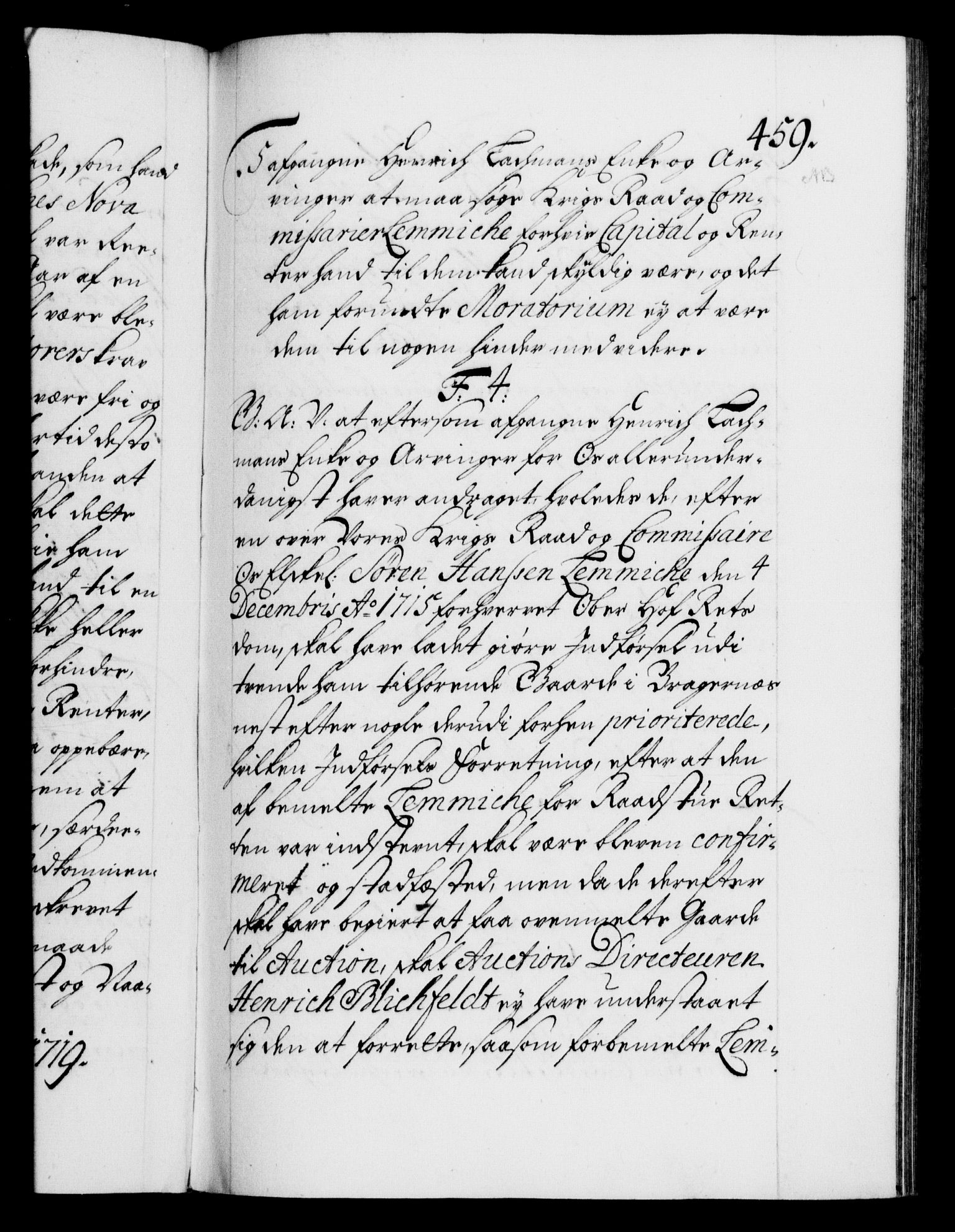 Danske Kanselli 1572-1799, AV/RA-EA-3023/F/Fc/Fca/Fcaa/L0022: Norske registre, 1716-1719, p. 459a