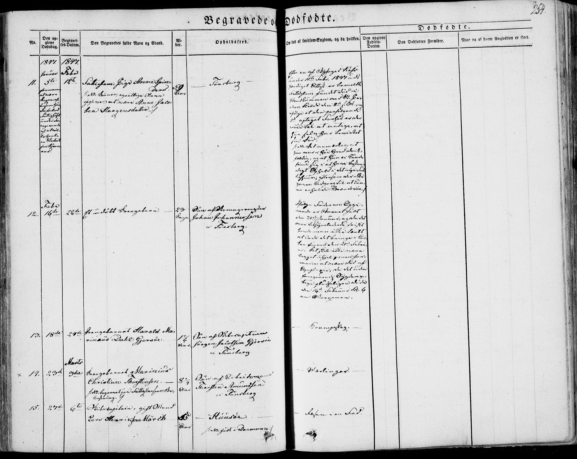 Tønsberg kirkebøker, AV/SAKO-A-330/F/Fa/L0007: Parish register (official) no. I 7, 1845-1854, p. 254