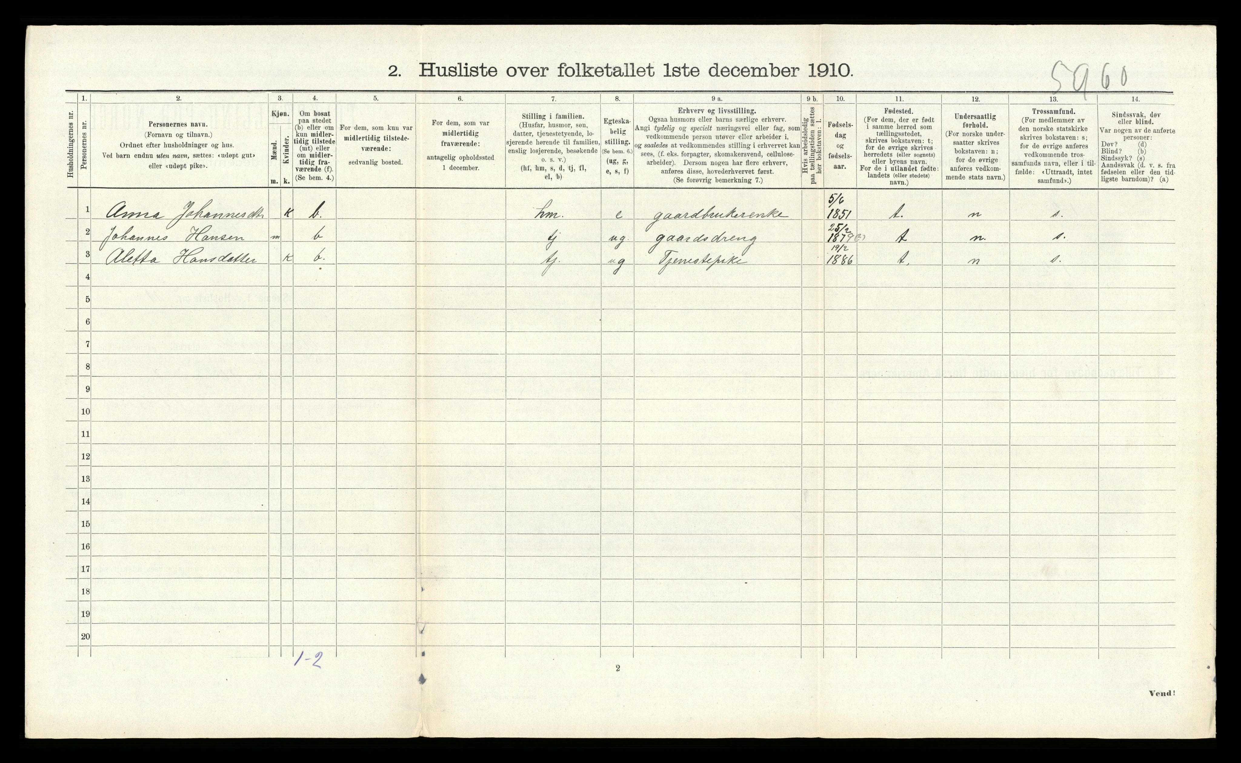 RA, 1910 census for Alversund, 1910, p. 927