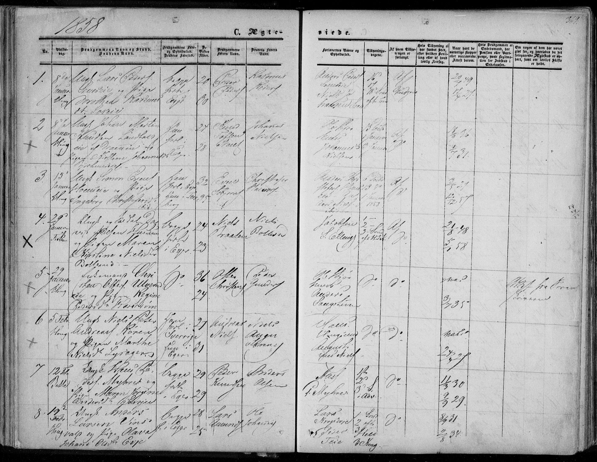 Eiker kirkebøker, SAKO/A-4/F/Fa/L0015b: Parish register (official) no. I 15B, 1854-1860, p. 369