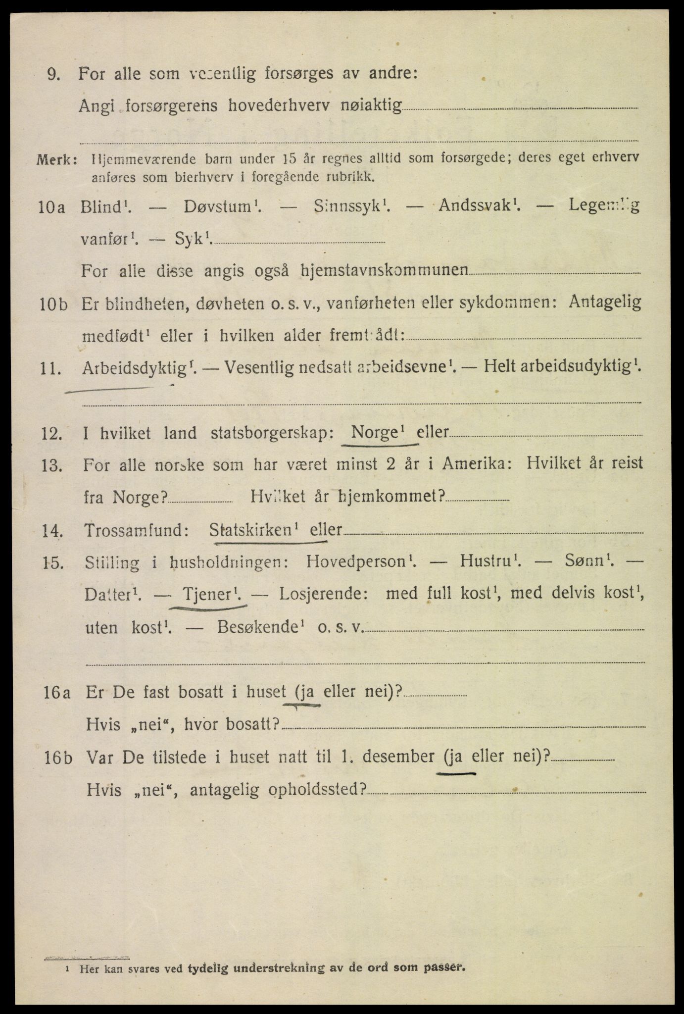 SAH, 1920 census for Nordre Land, 1920, p. 2641